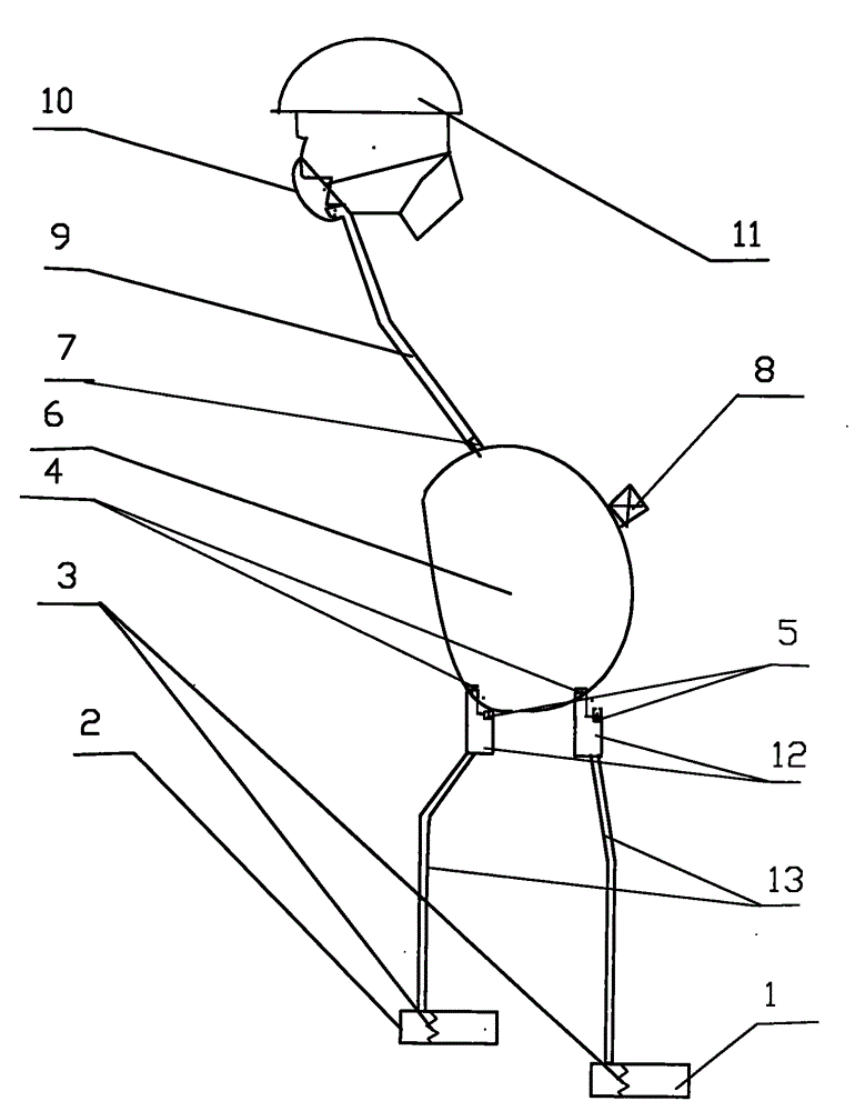 Pedaling pressurizing breathing machine