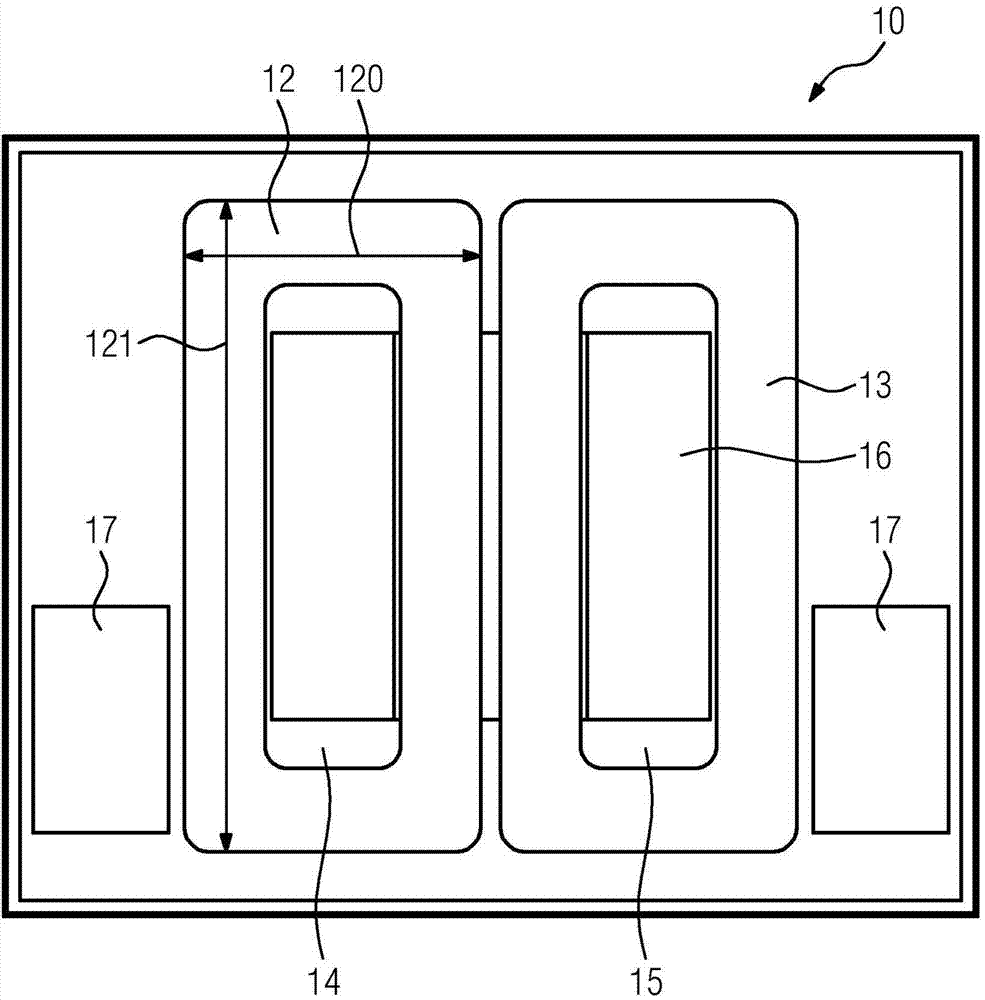 Charging configuration for the inductive wireless emission of energy