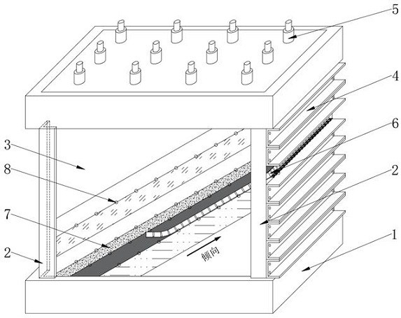 A three-dimensional similar simulation test system and method based on three-dimensional roadway layout