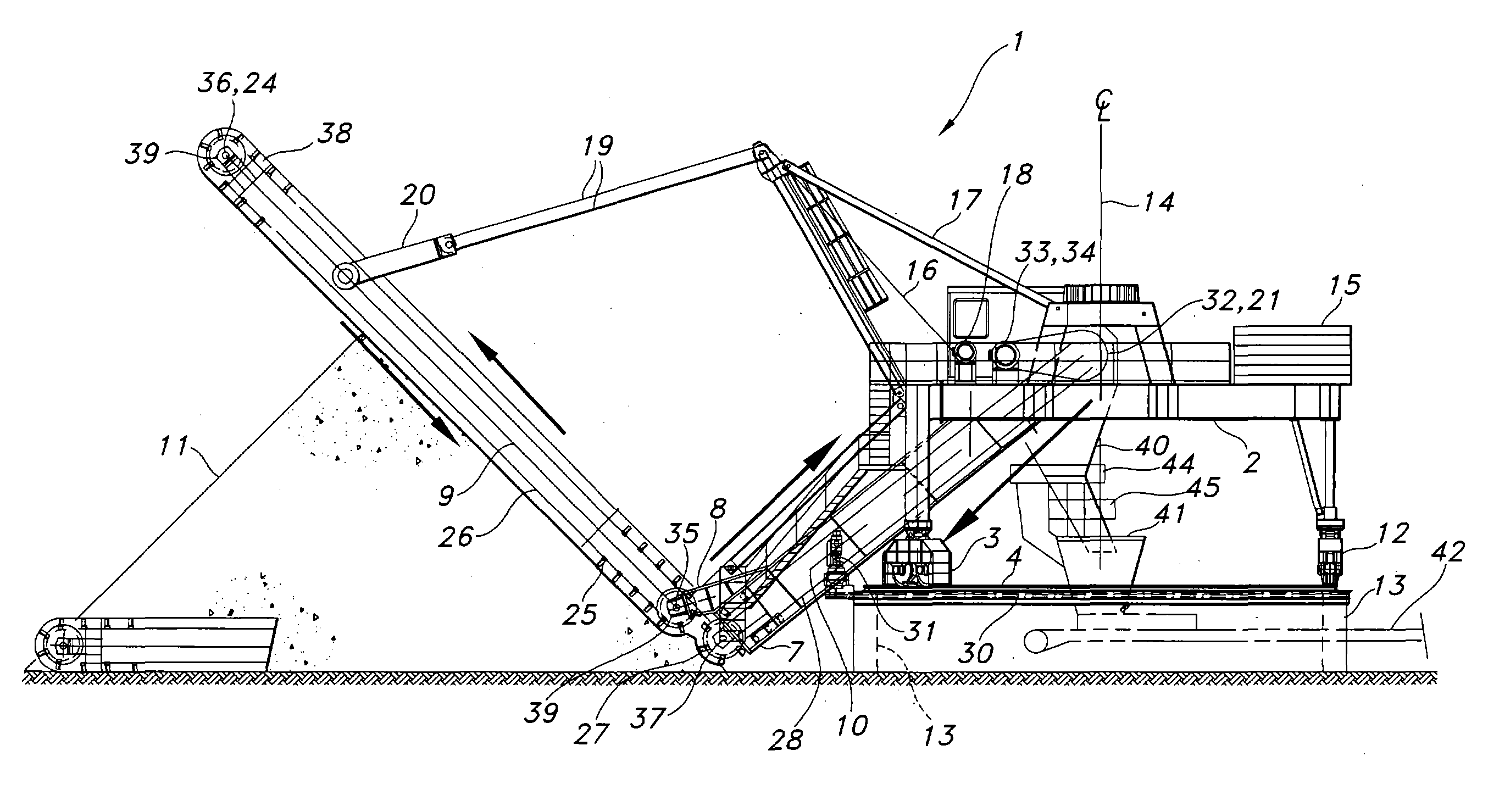 Stacker reclaimer method and apparatus