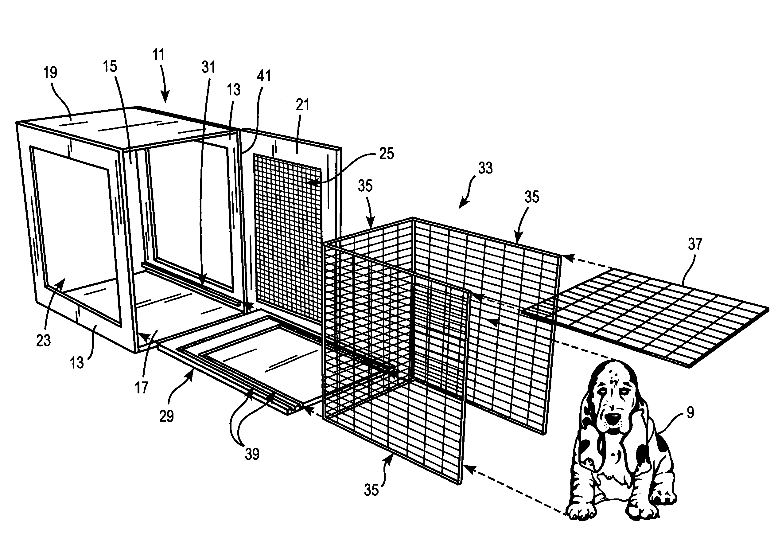 Combined furniture and animal housing