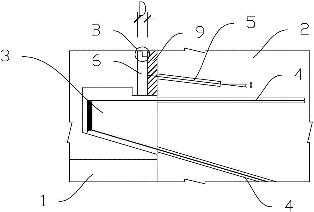 Repair structure and construction method of pathological concrete gravity dam in severe cold area