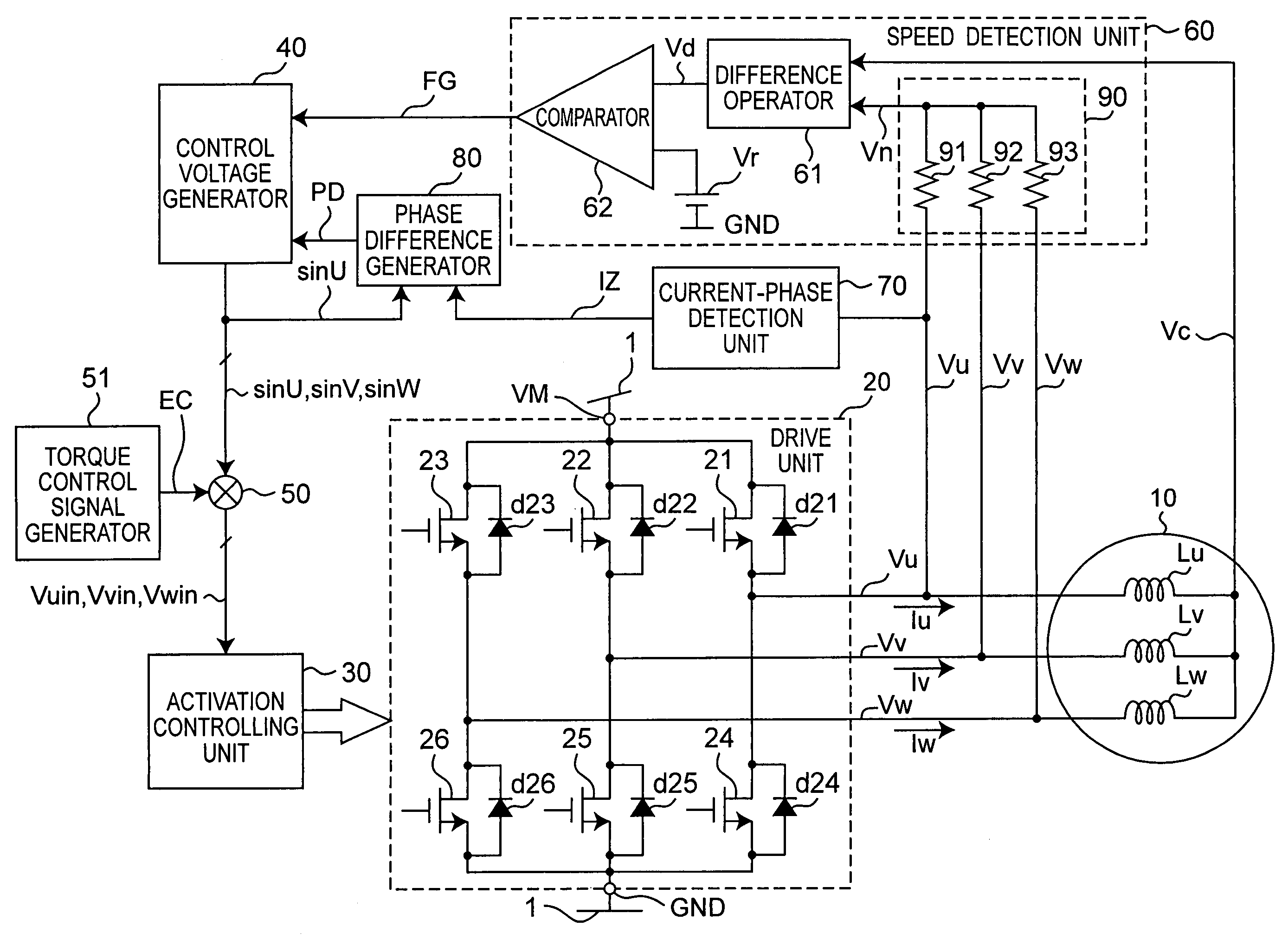 Motor drive apparatus and motor drive method