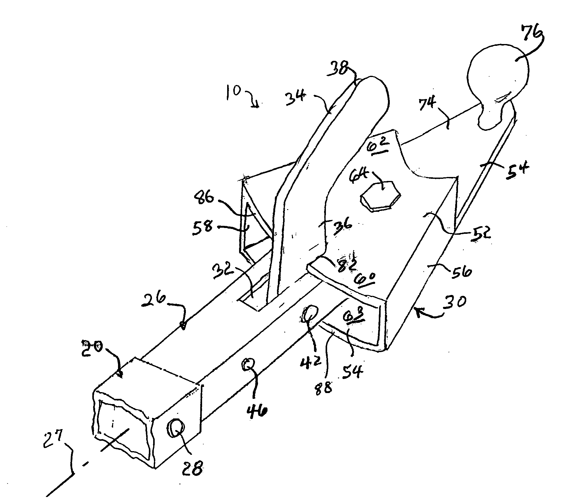 Pivotal trailer hitch