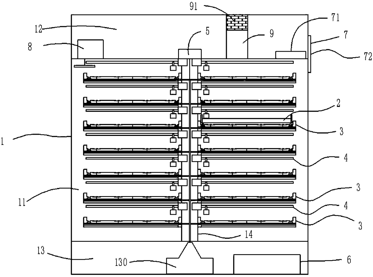 Sample air-drying device for efficiently air-drying soil sample