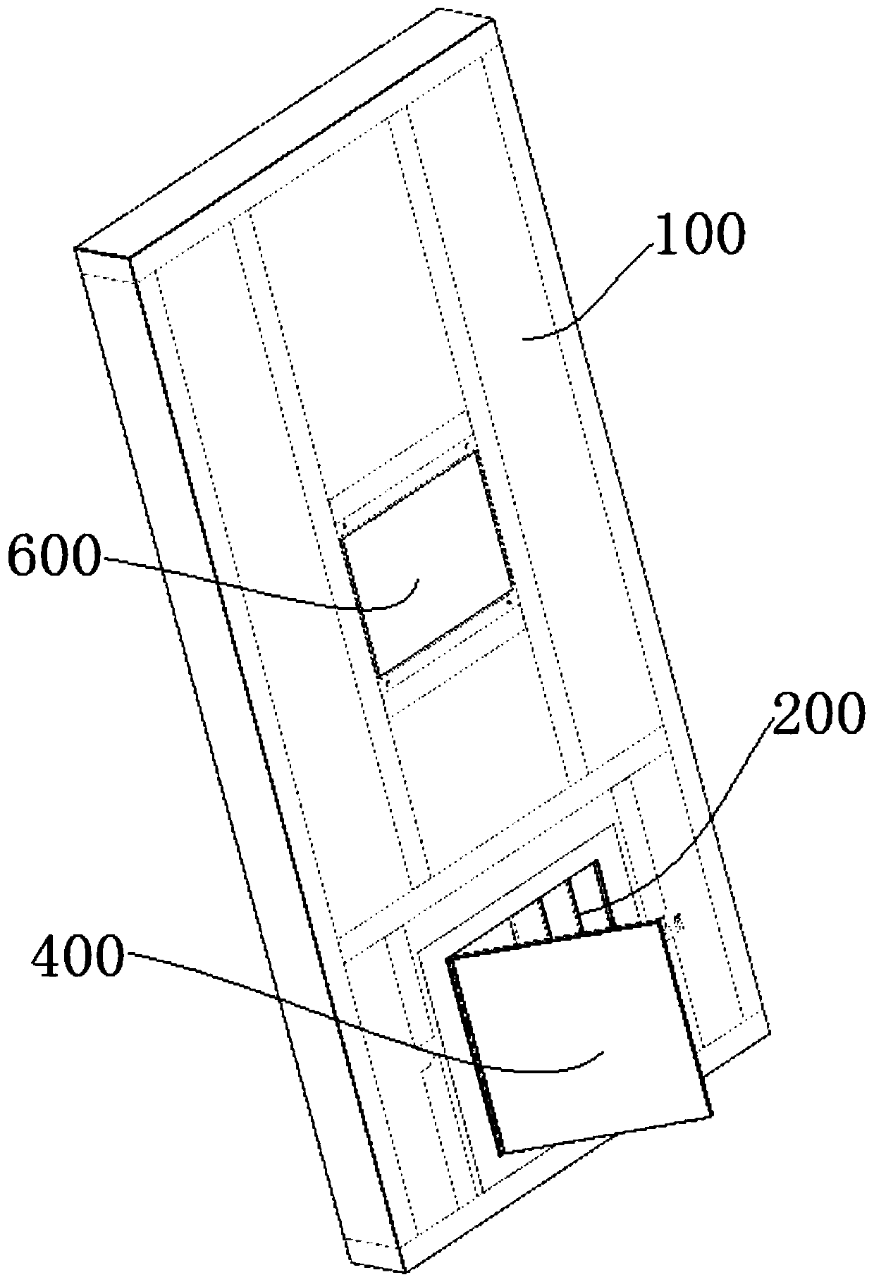 Door body device with receiving and sending functions