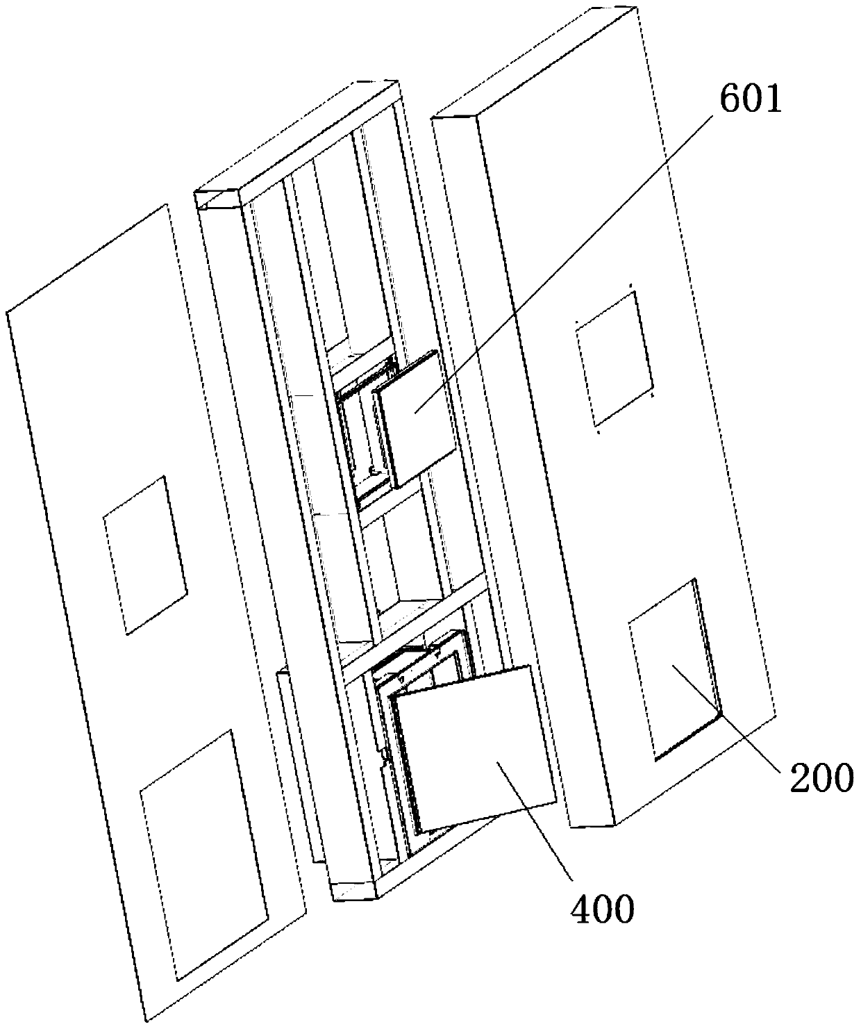 Door body device with receiving and sending functions