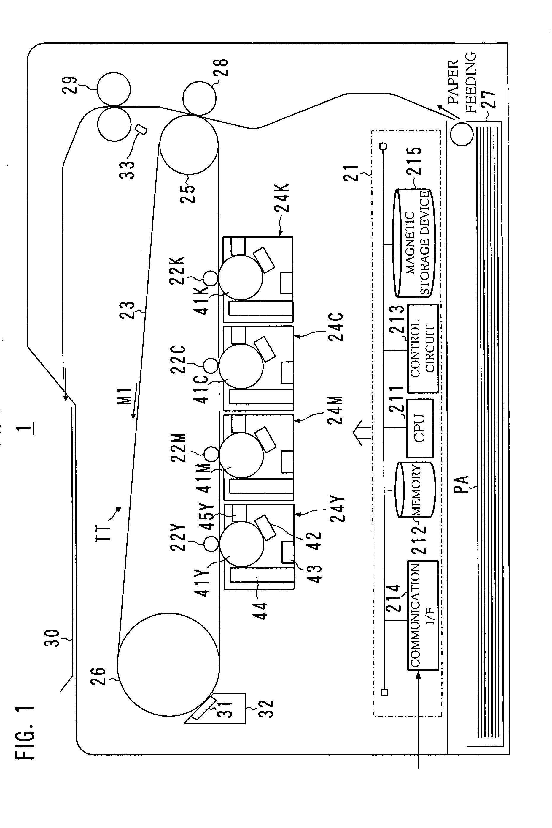 Image forming apparatus and method for detecting separated state of transfer unit