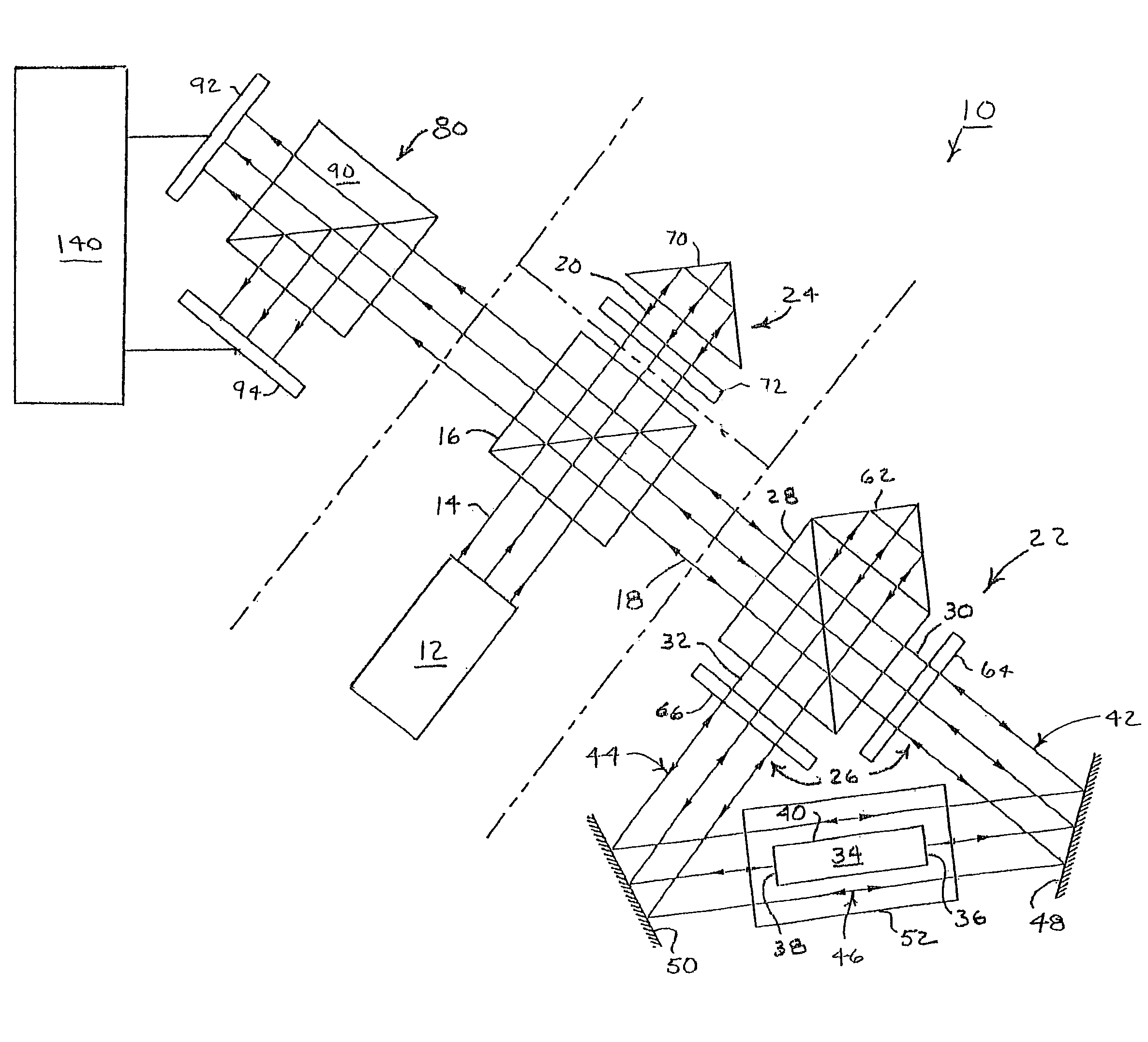 Device for high-accuracy measurement of dimensional changes