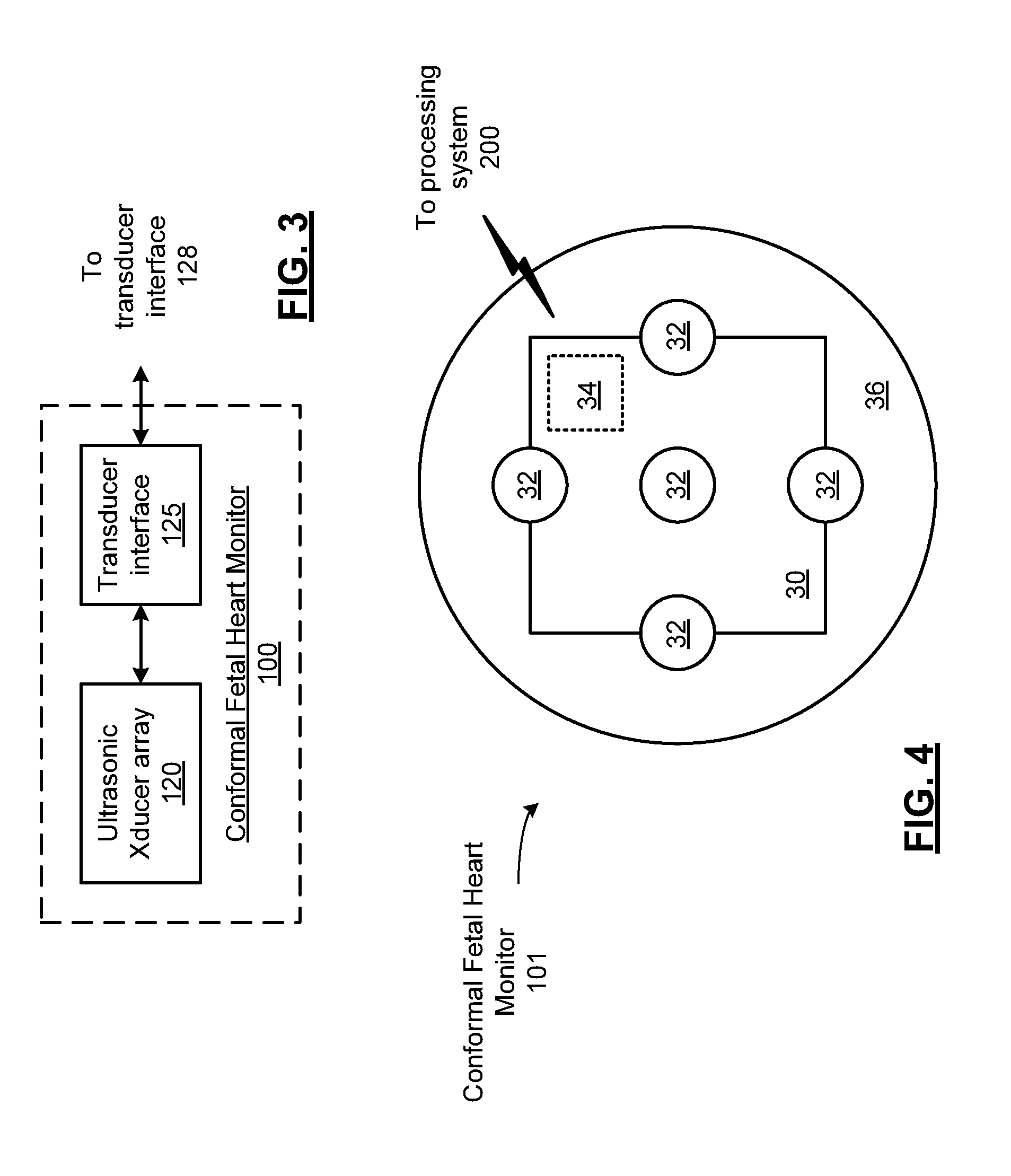 Conformal fetal heart monitor and system for use therewith