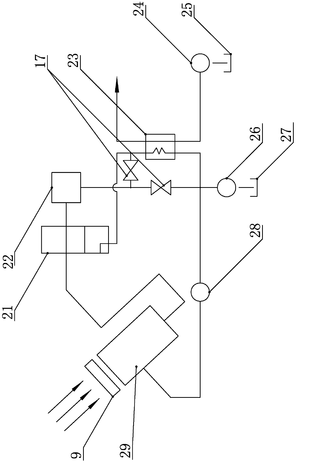 Solar heat collection device and heat collection circulating system with same