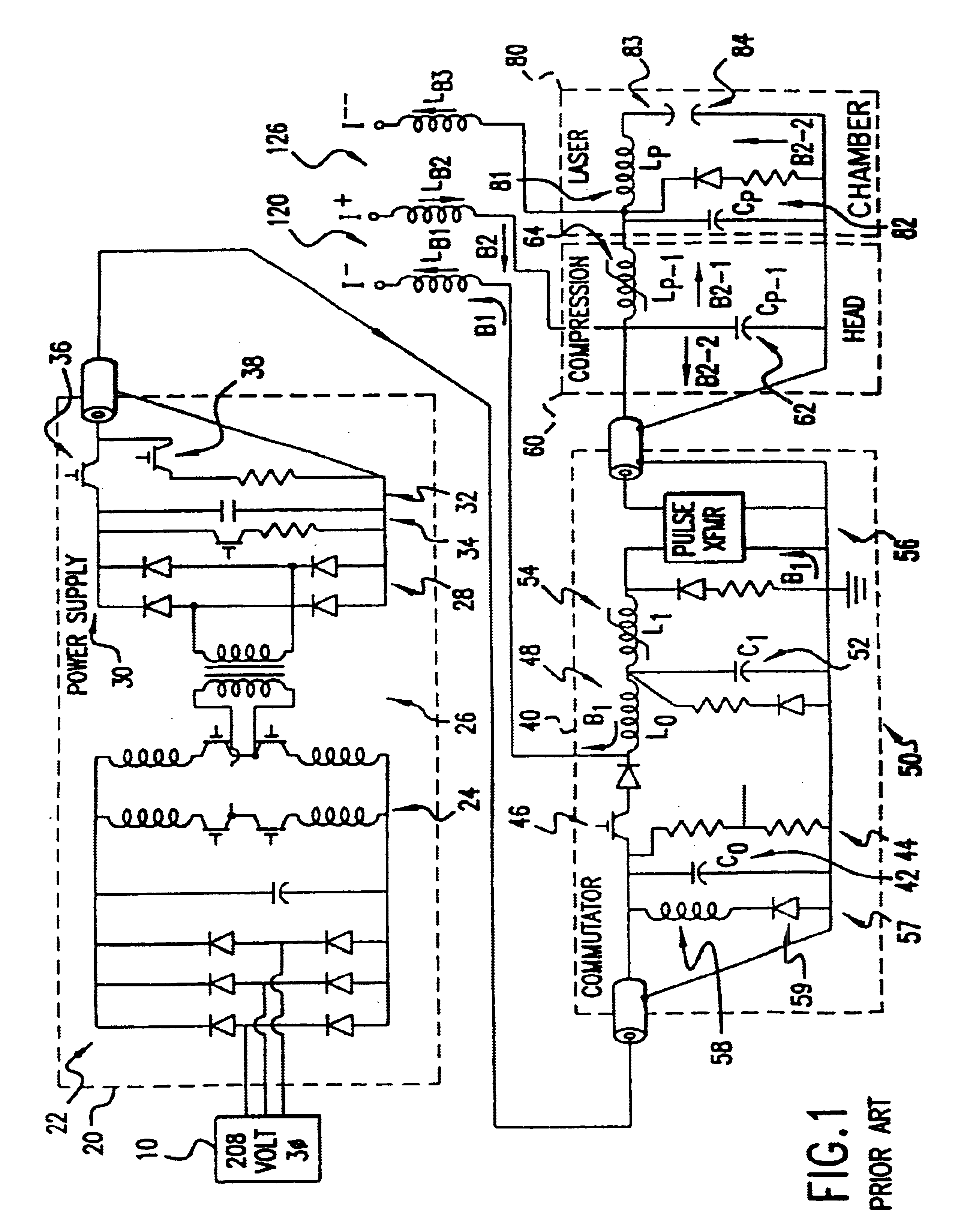 Long-pulse pulse power system for gas discharge laser