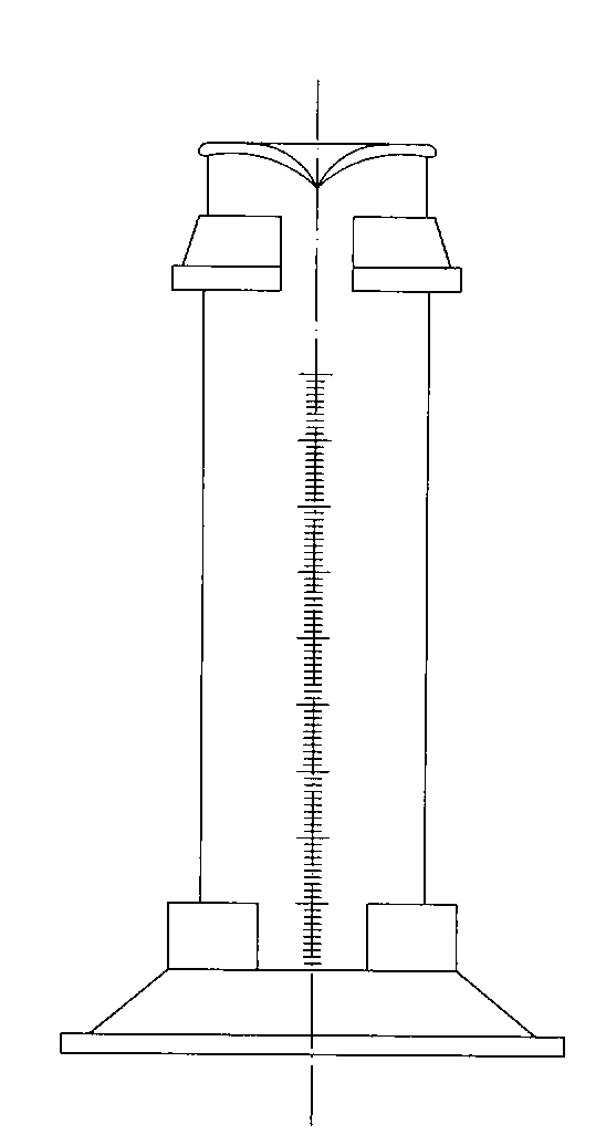 Measuring cylinder vertically-arranged and collision avoidance structure