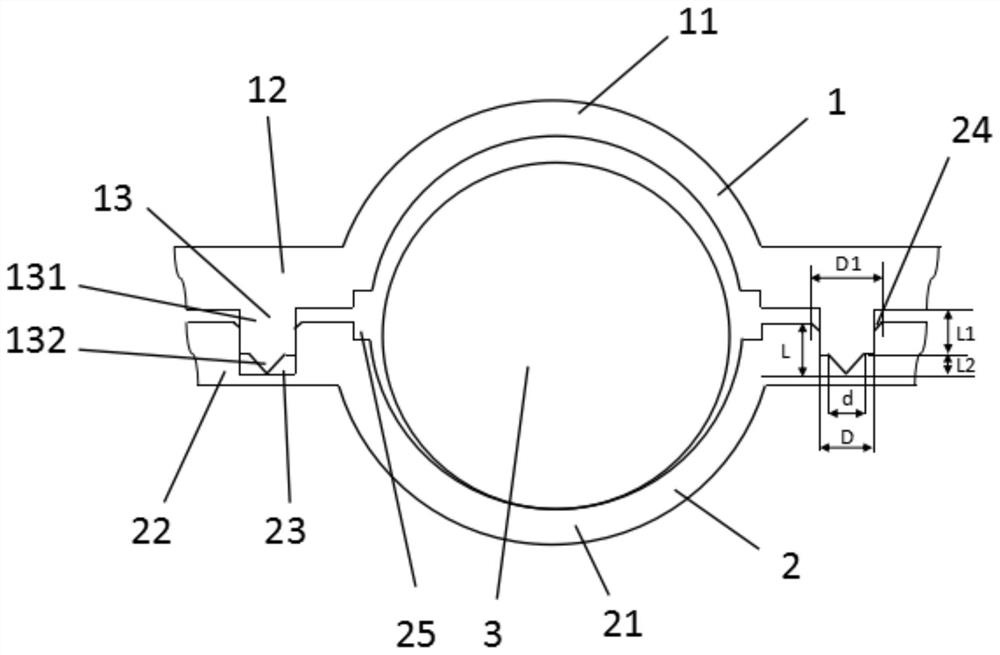 Wave-shaped ball bearing retainer structure made of engineering plastics and connecting method