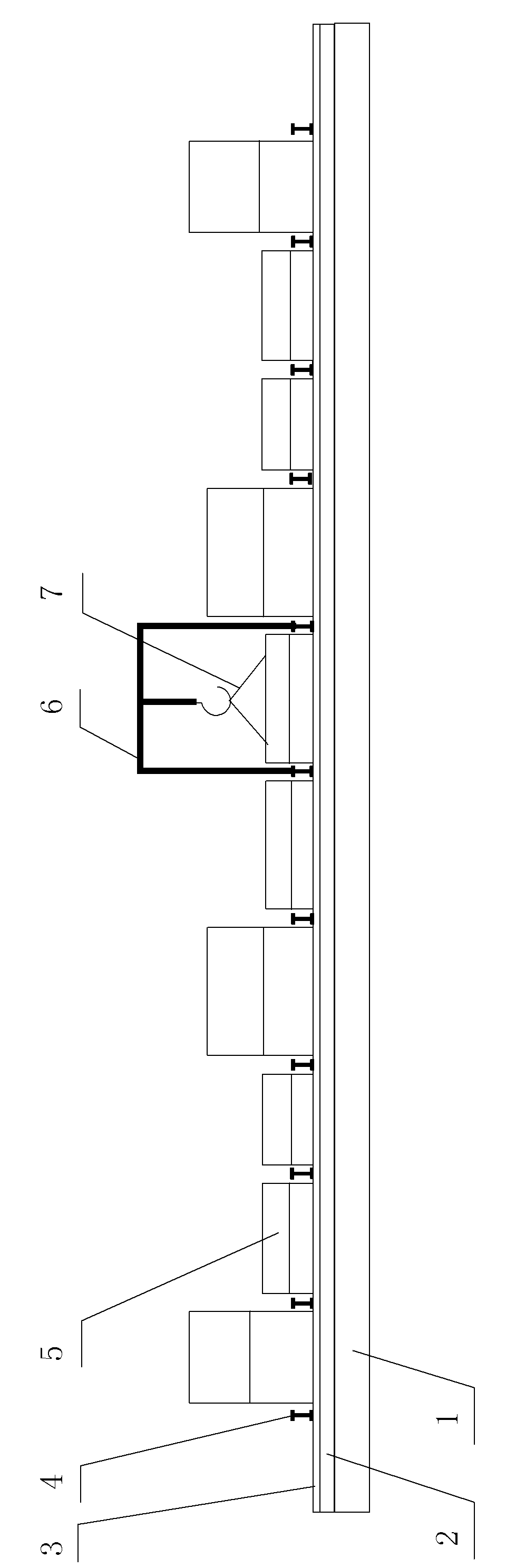 Method for carrying out load test on bridge support frame by prefabricated parts moved through tractive walking