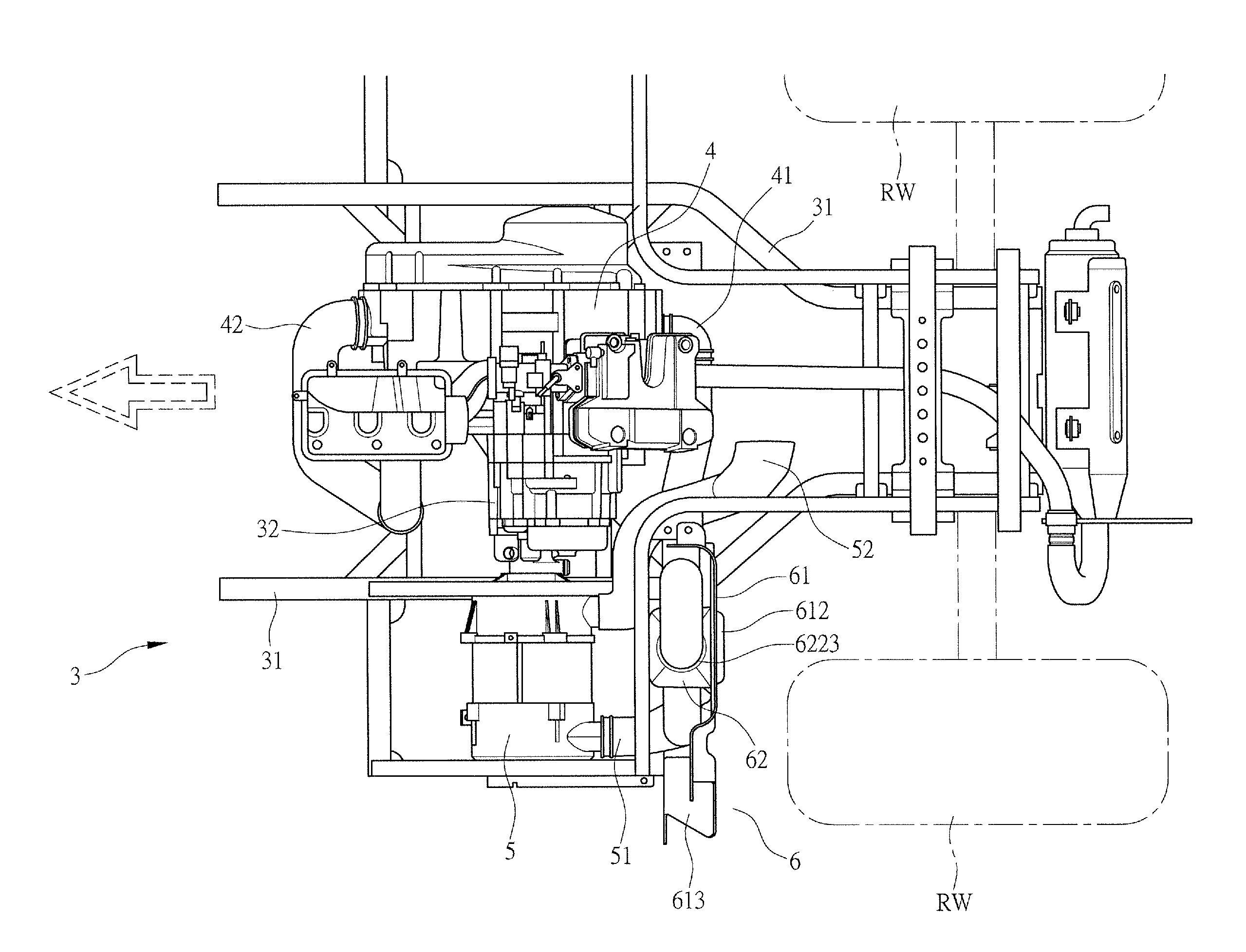 Cooling air intake device for vehicle