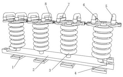 Installation connecting assembly of oil-immersed transformer bus post insulator