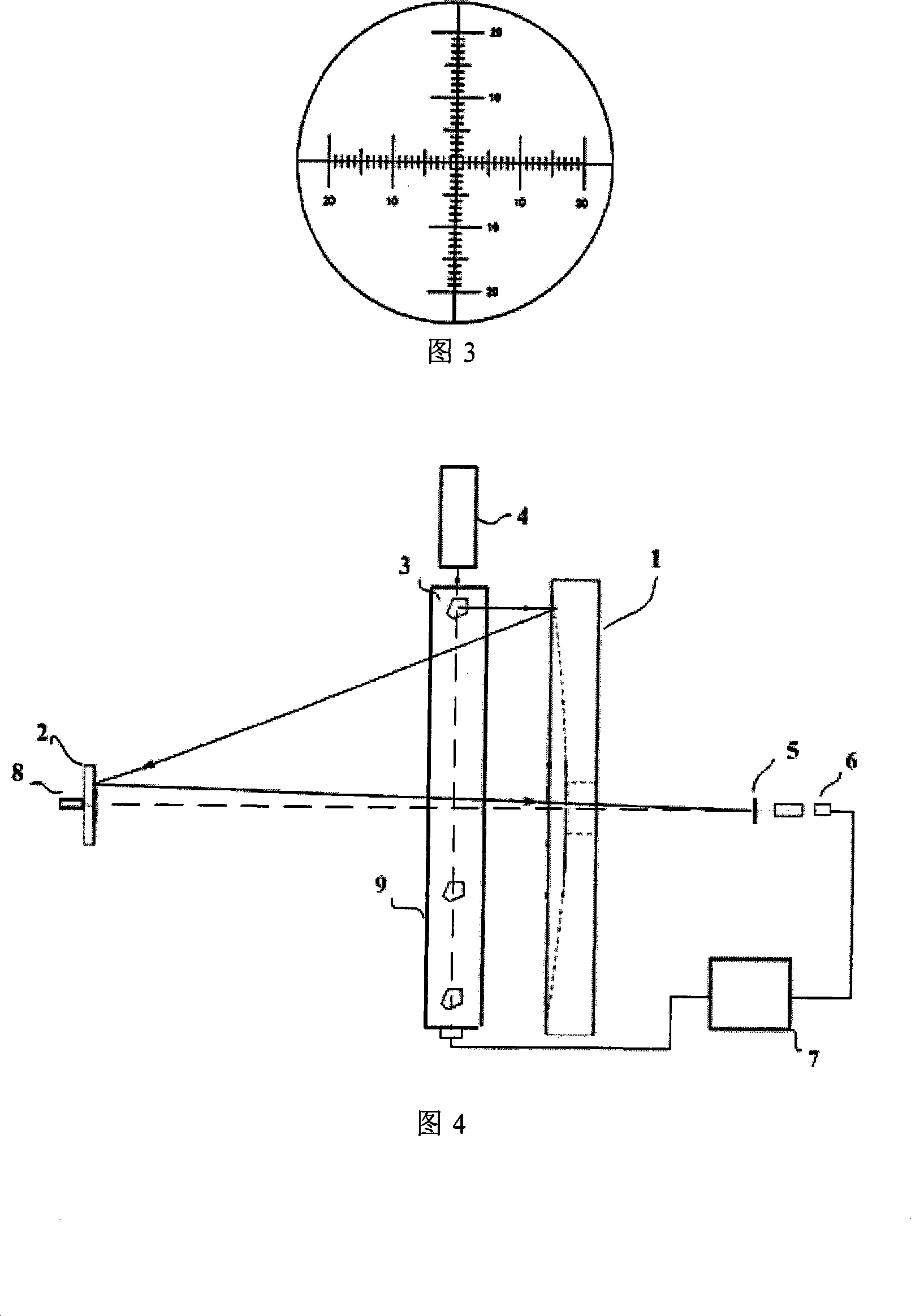 Device for detecting large-sized perspective glass primary and secondary mirror spacing