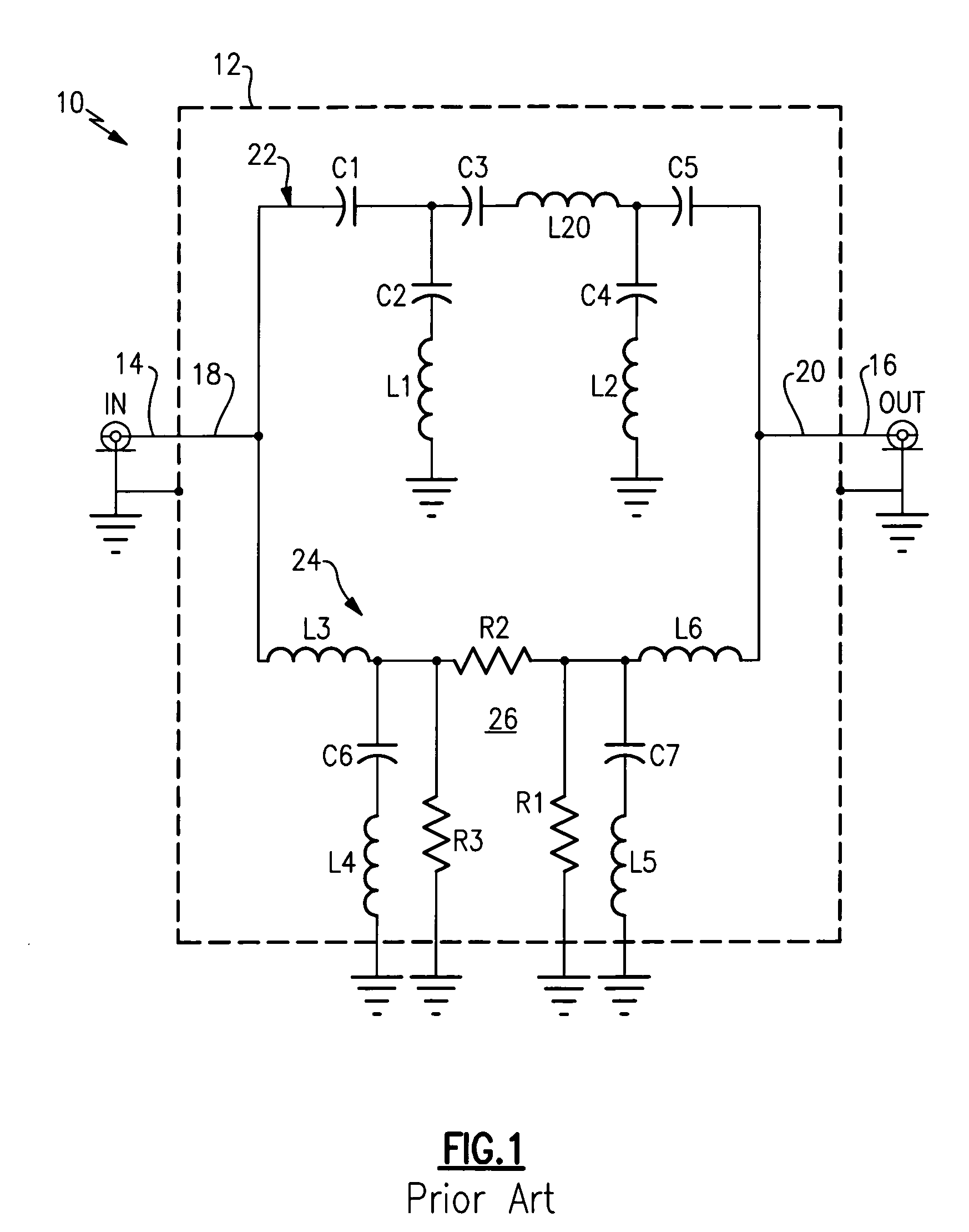 Step attenuator circuit with improved insertion loss