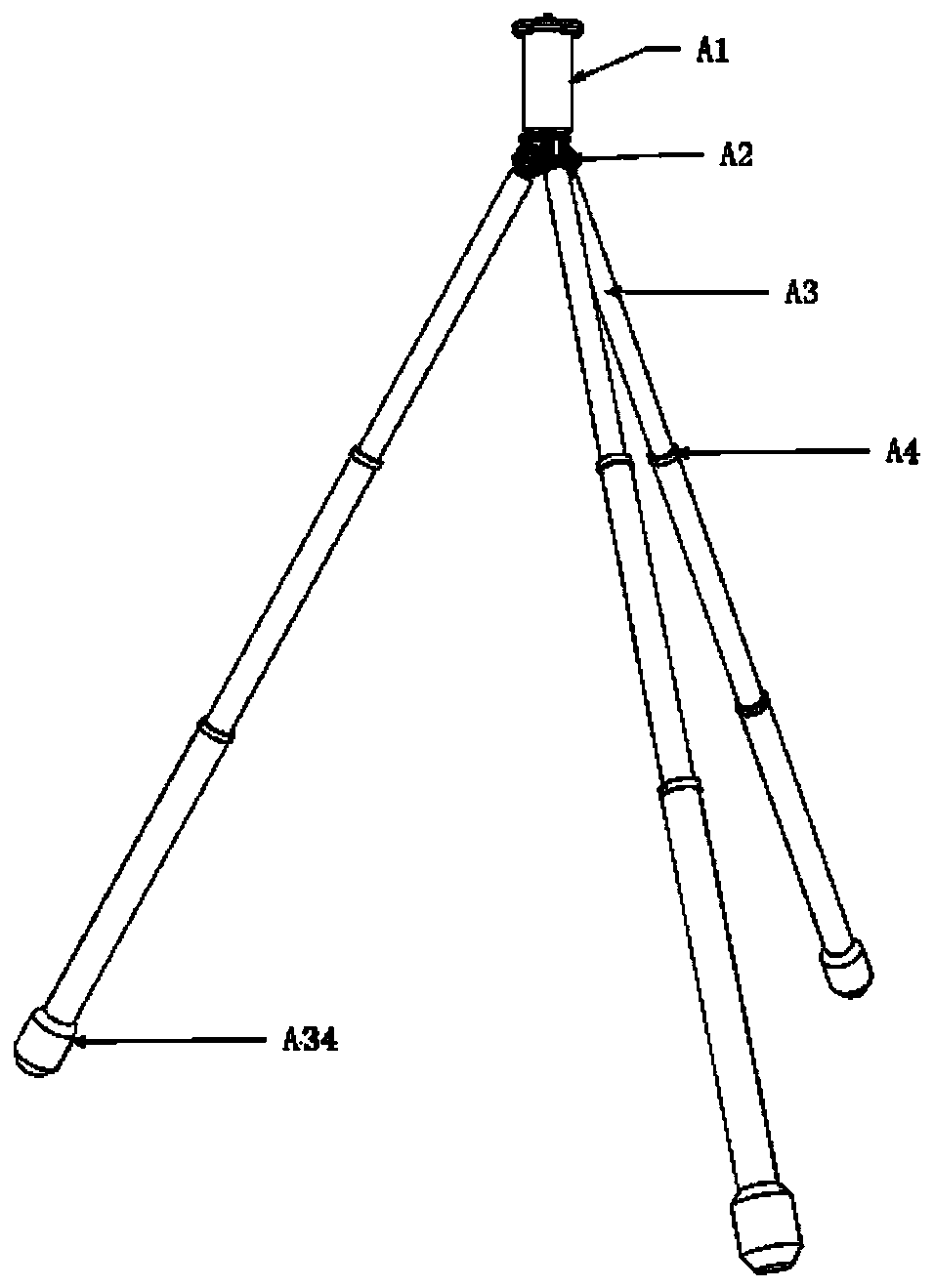 Tripod capable of being quickly retracted and expanded
