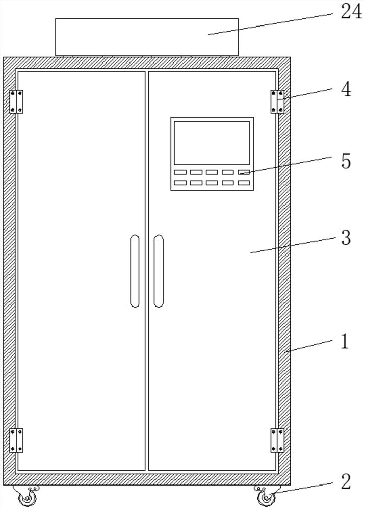 Infrared drying device capable of treating harmful gas