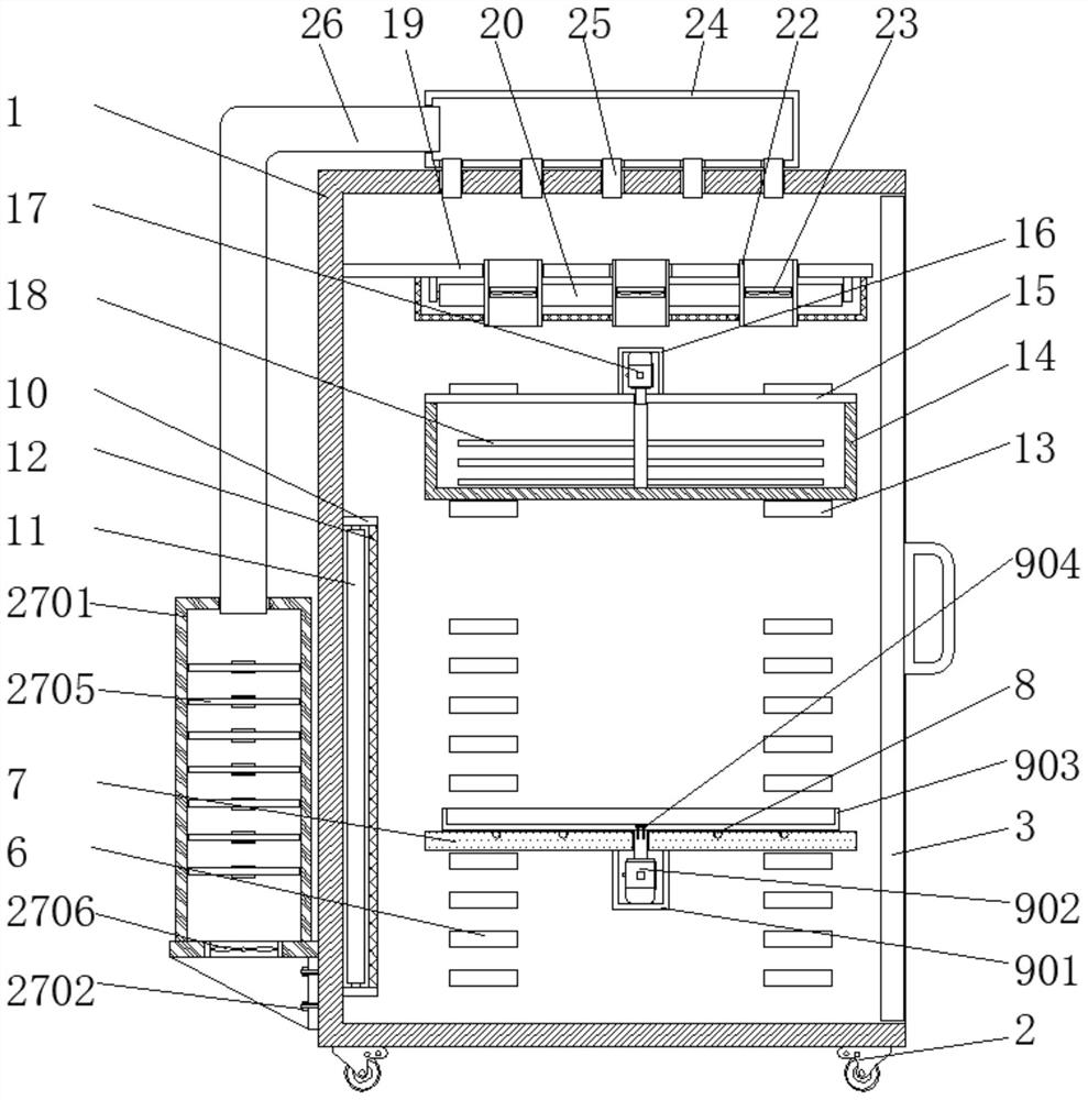 Infrared drying device capable of treating harmful gas