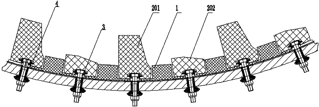 Cut-resistant rubber lining plate