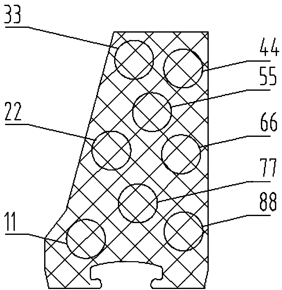 Cut-resistant rubber lining plate