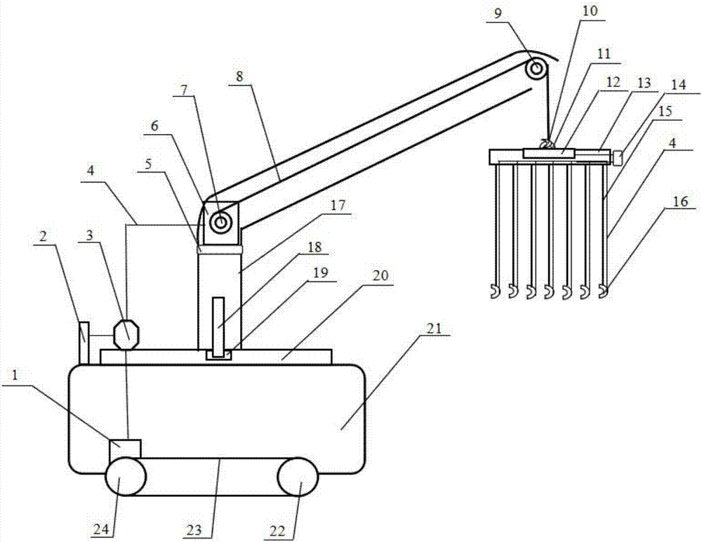 Steel pipe collection and carrying vehicle for construction site