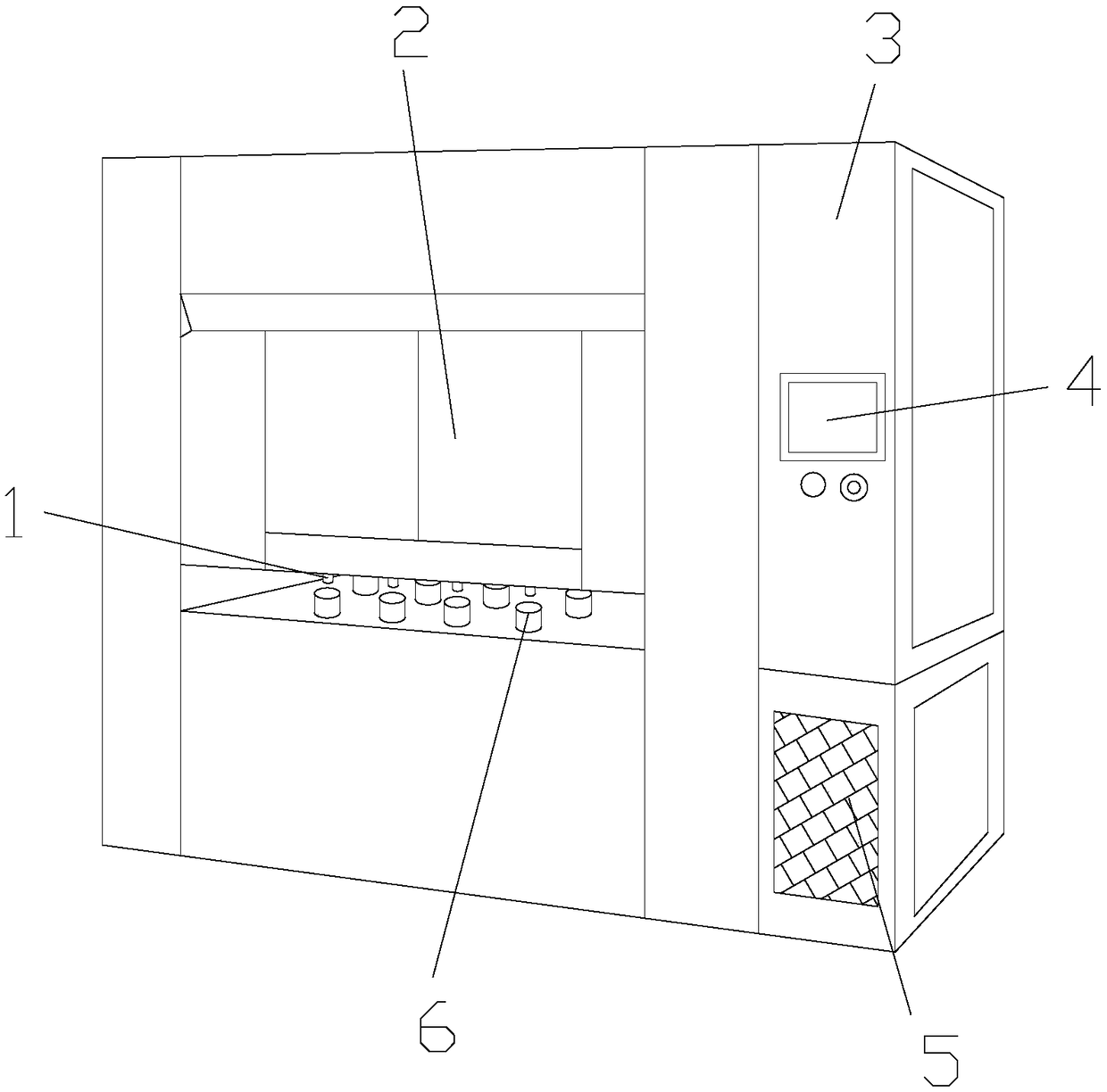 Negative pressure type self-discharge rate reduction guiding device for carbon powder feeding of battery