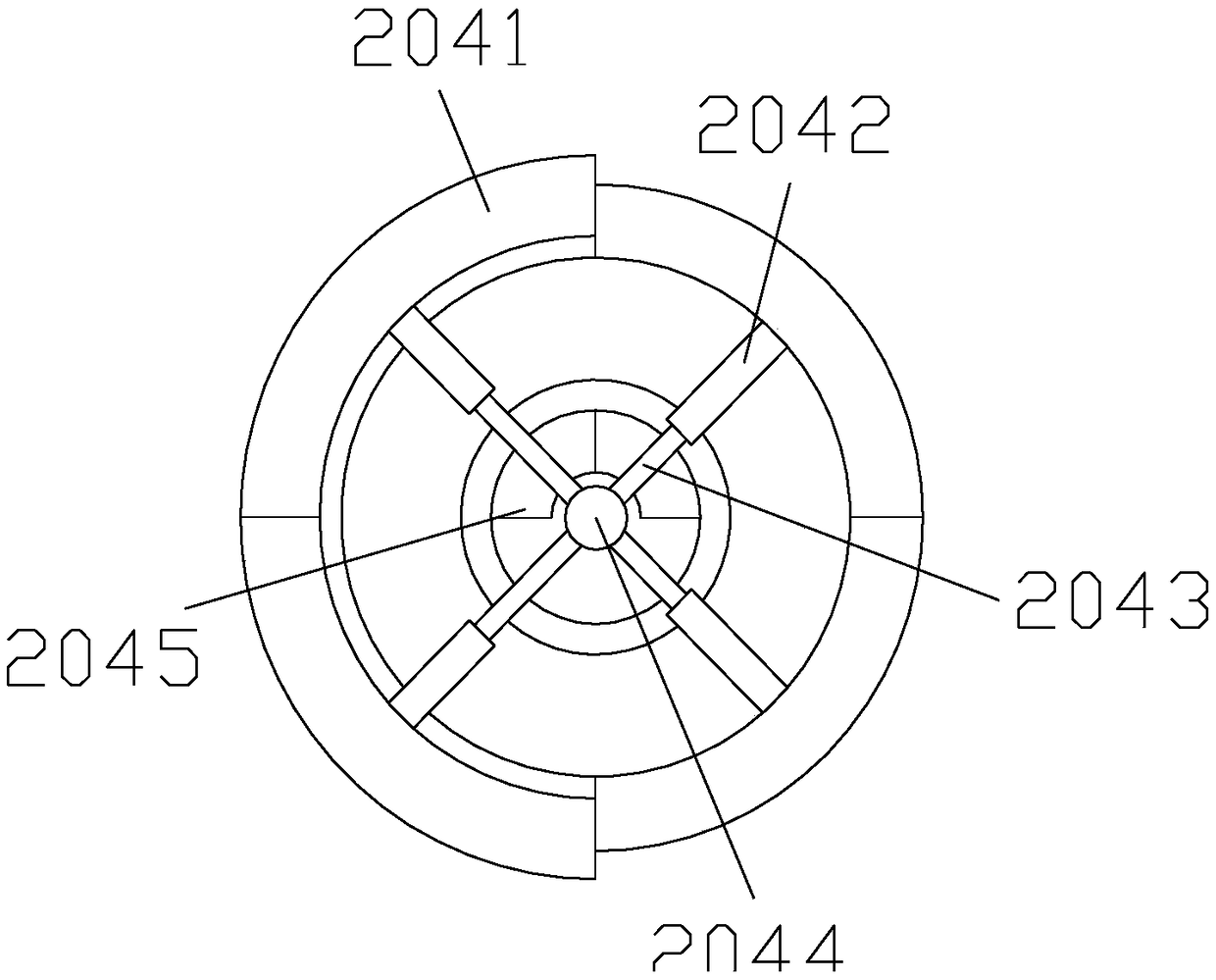 Negative pressure type self-discharge rate reduction guiding device for carbon powder feeding of battery