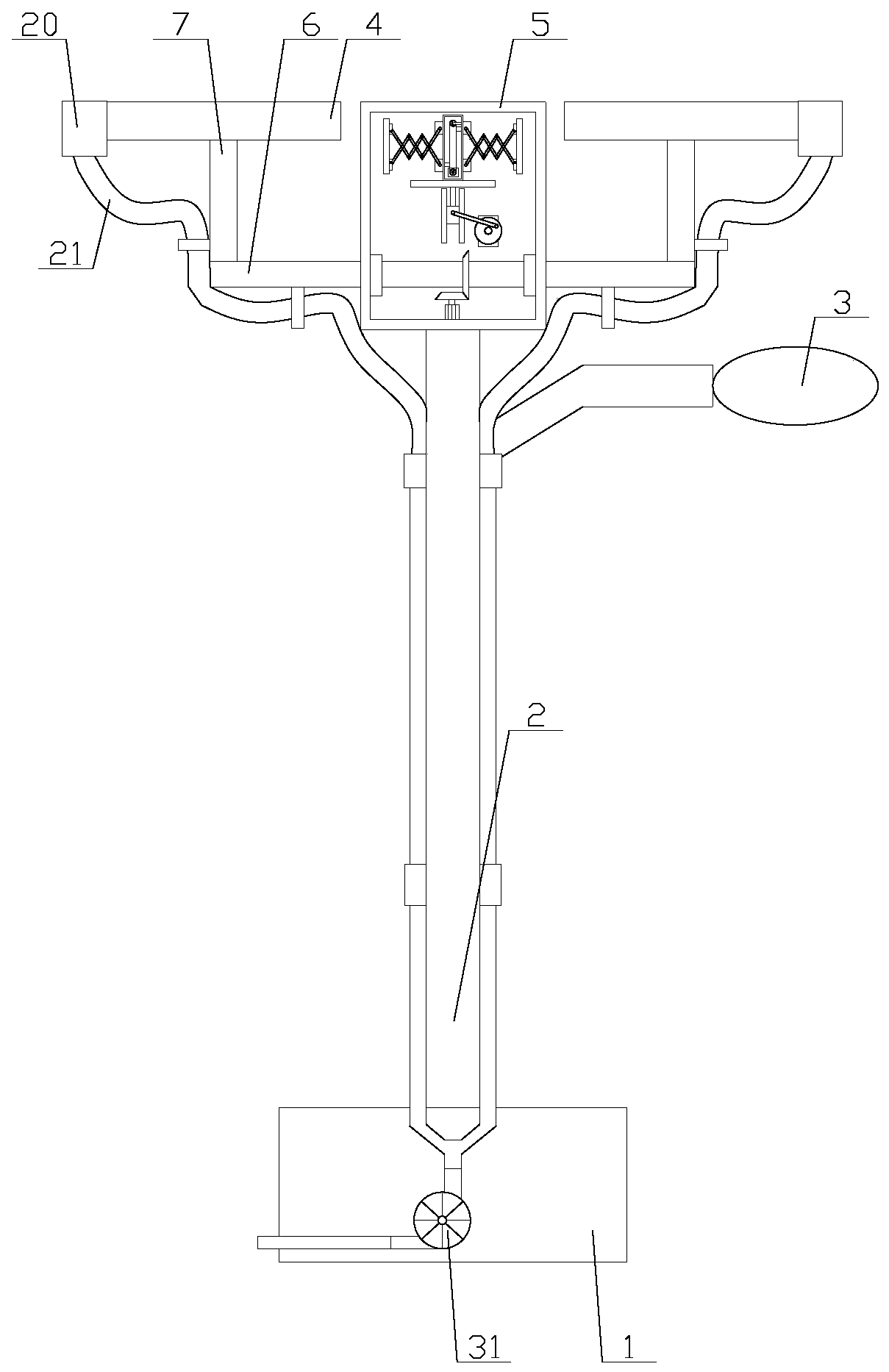 A safe solar street light with snow removal function