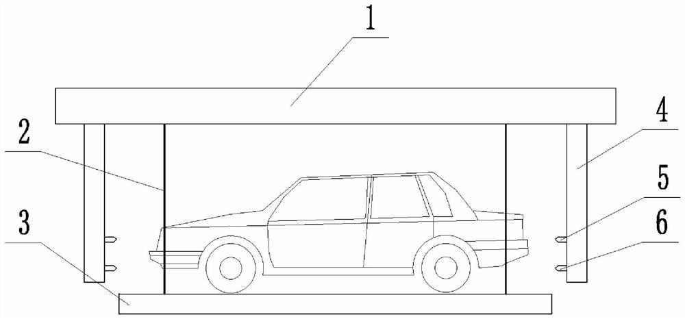 Lifting detection device for car carrying plate of stereo garage