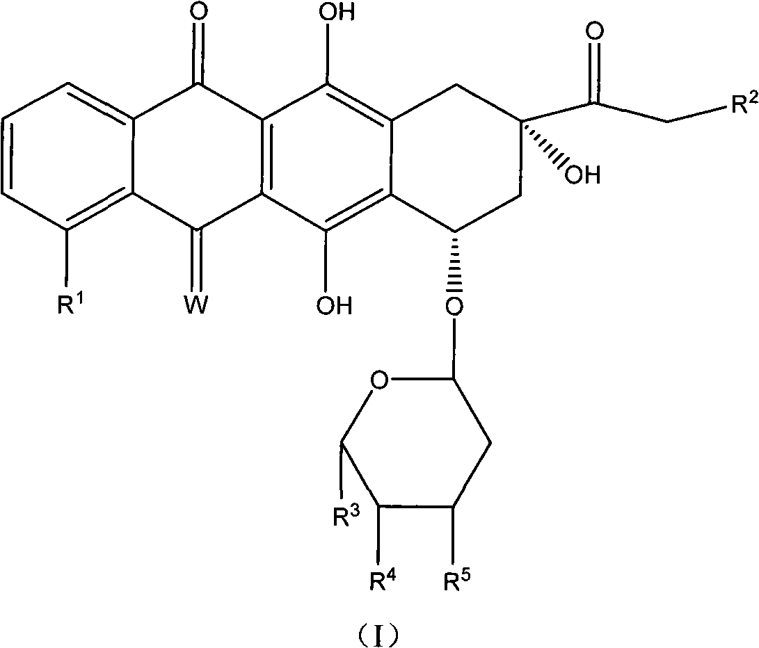 Derivative of highly active tetra cyclic anthroquinones antibiotics and preparation and application thereof