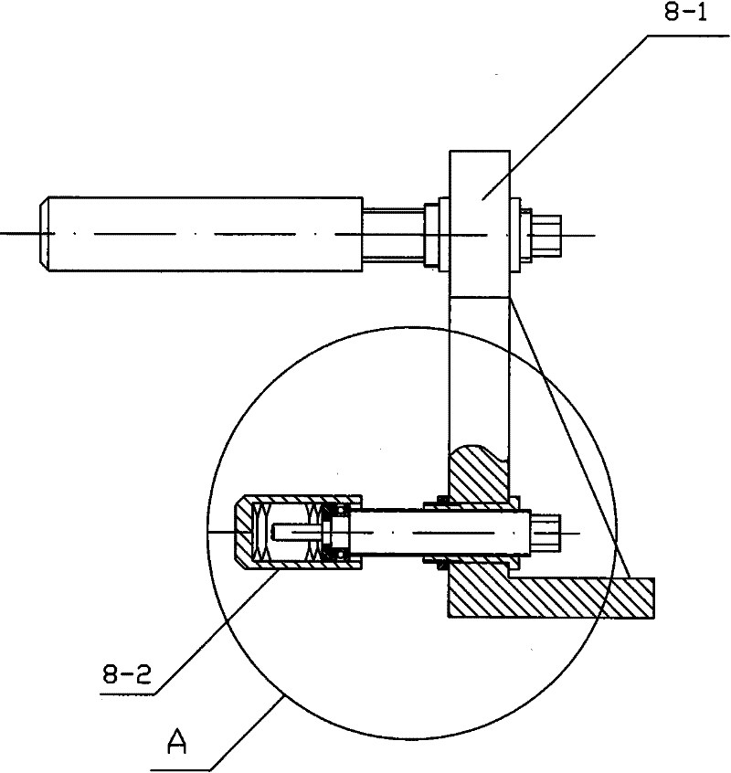 Puller resetting device on shifting bearing block of twin-roll cast-rolling mill