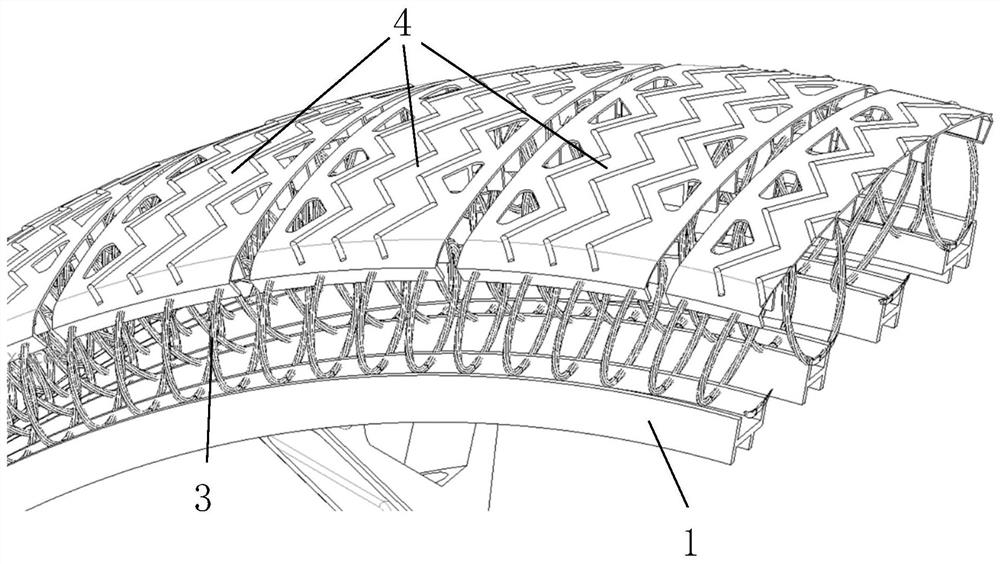 A non-pneumatic wheel based on elastic rope loop