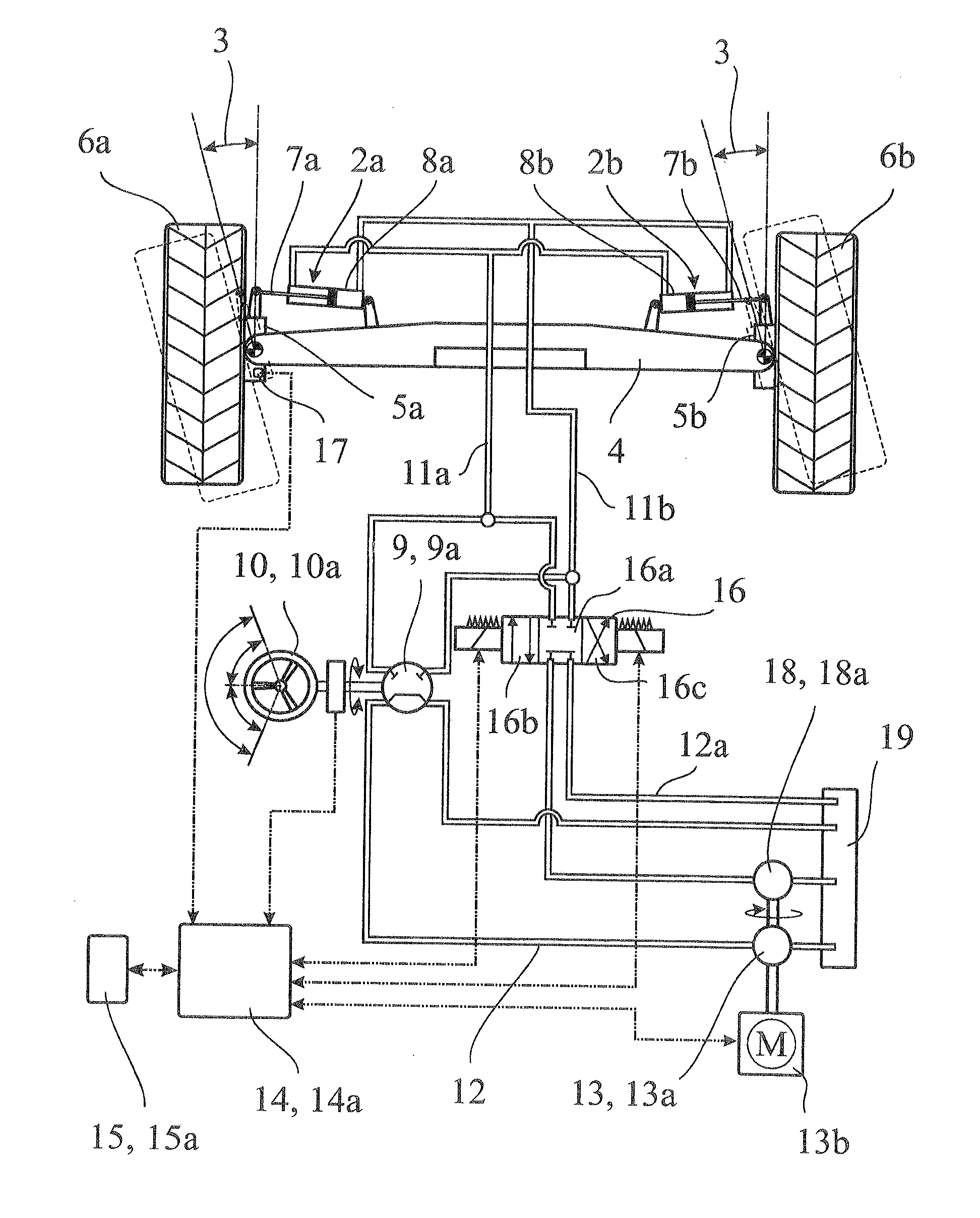 Steering system for an agricultural vehicle