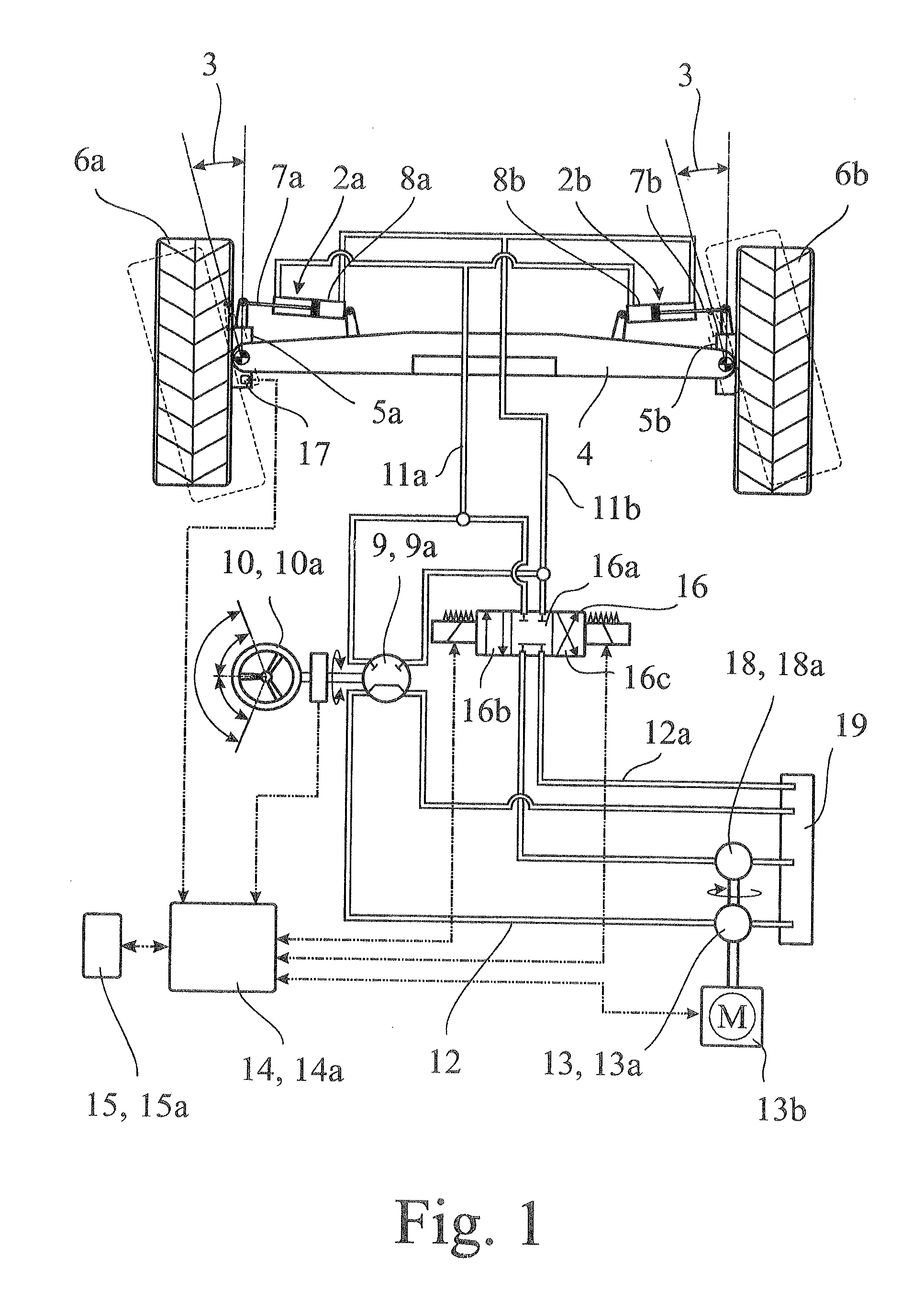 Steering system for an agricultural vehicle