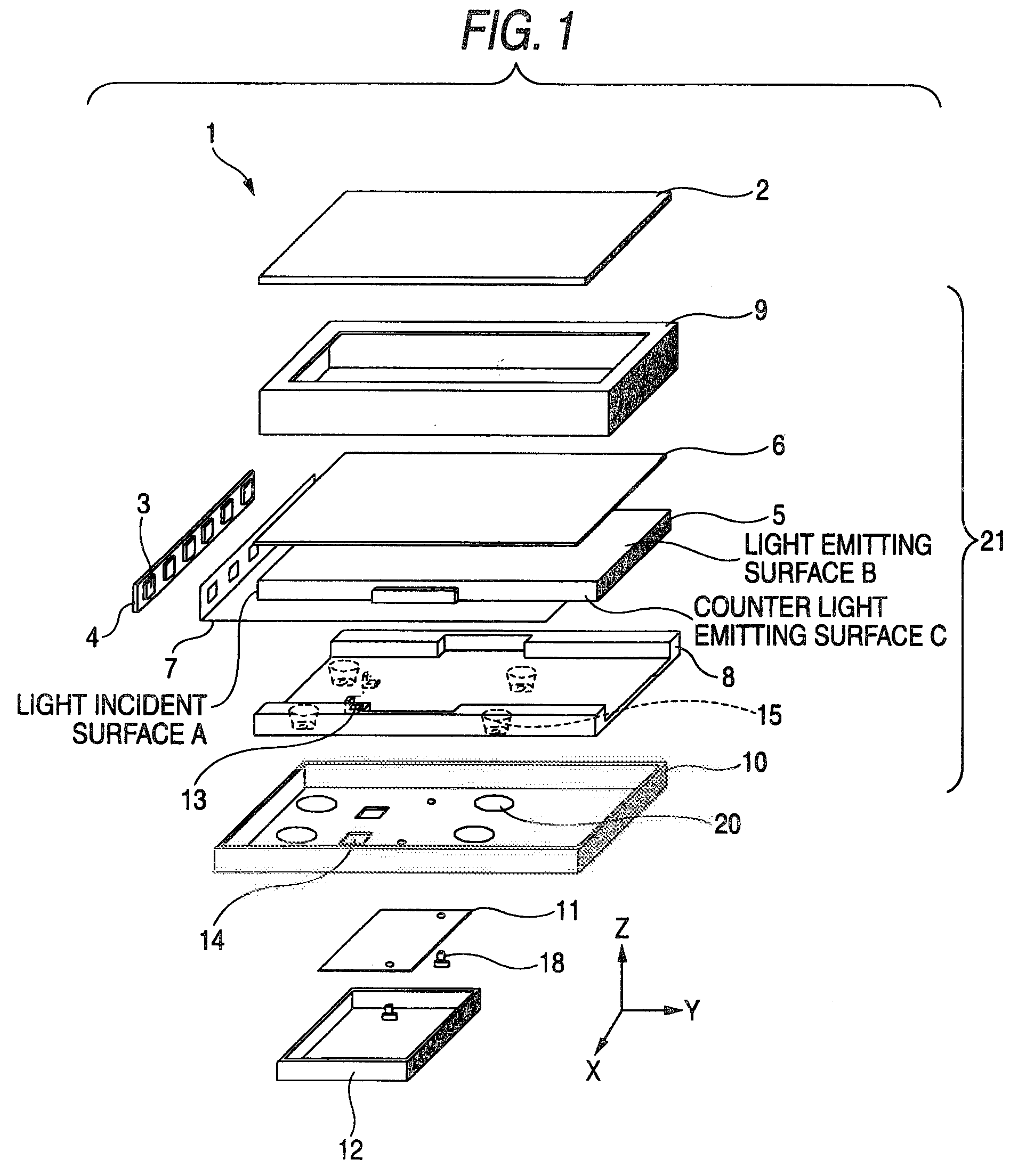 Planar light source unit and image display apparatus using the same