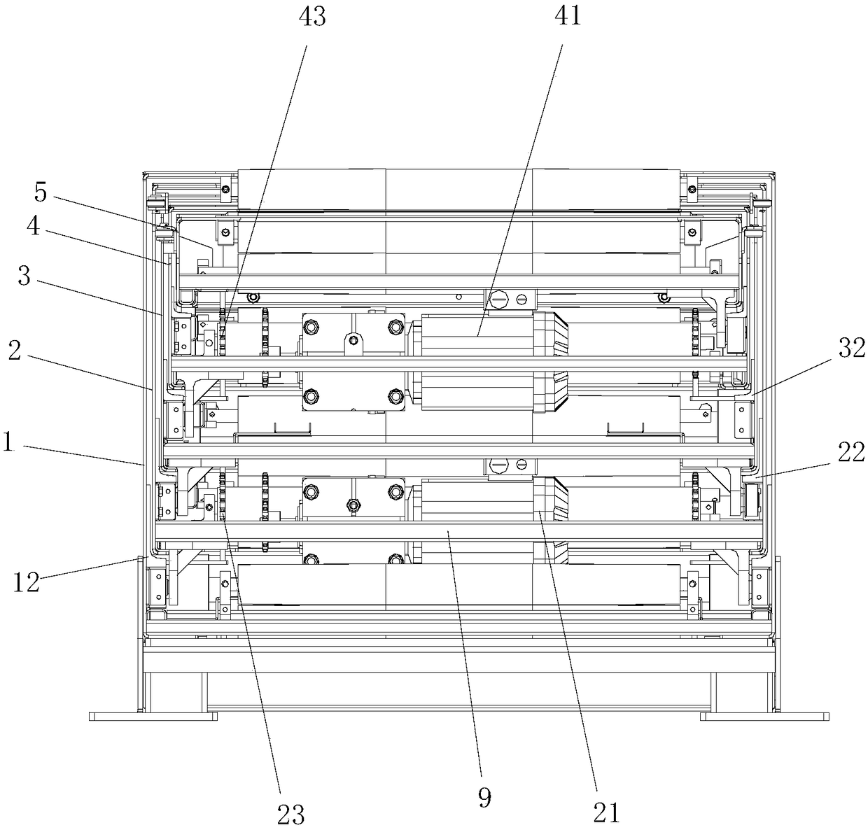 Five-section telescopic conveyer