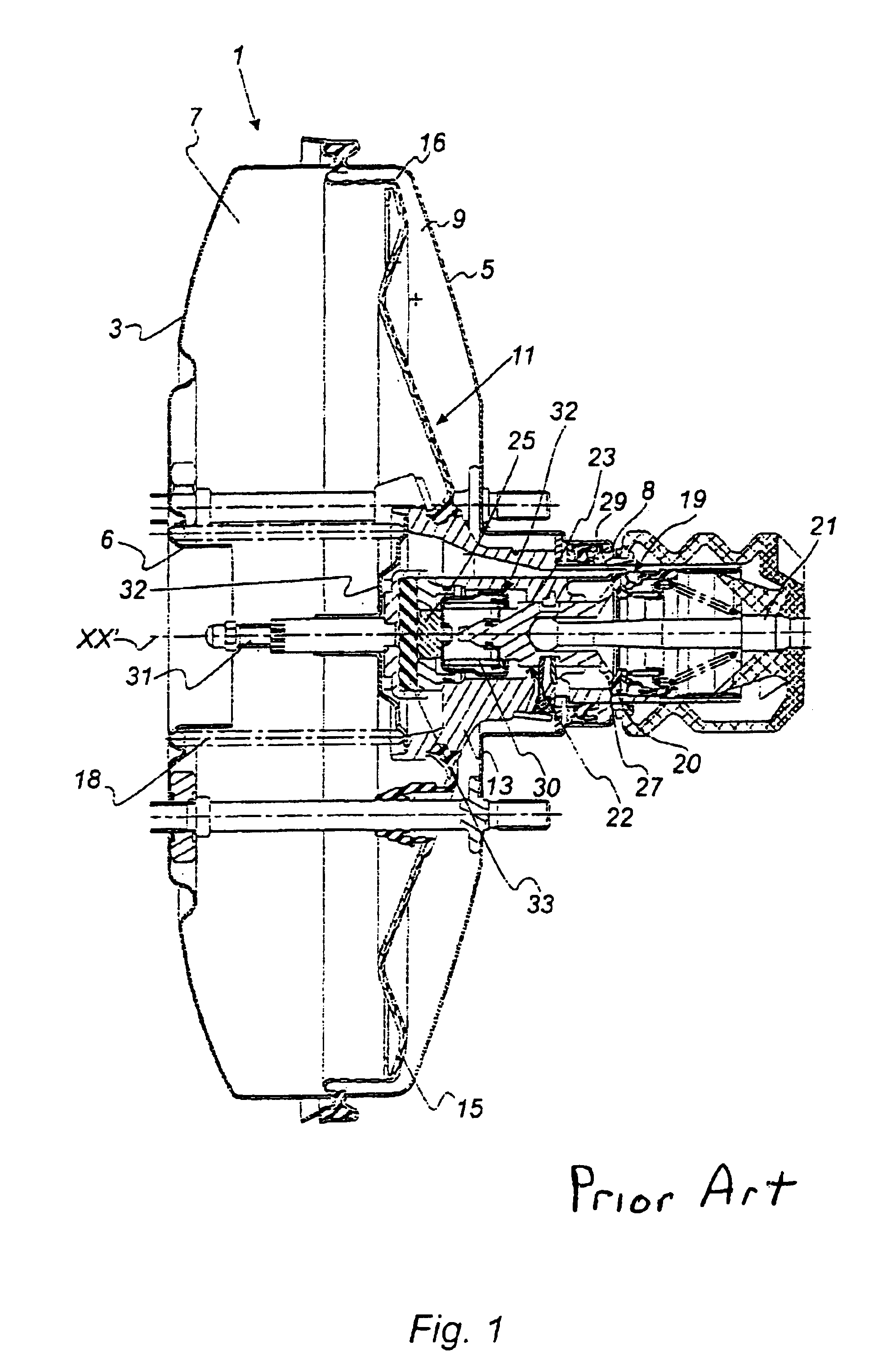 Reaction device for brake booster