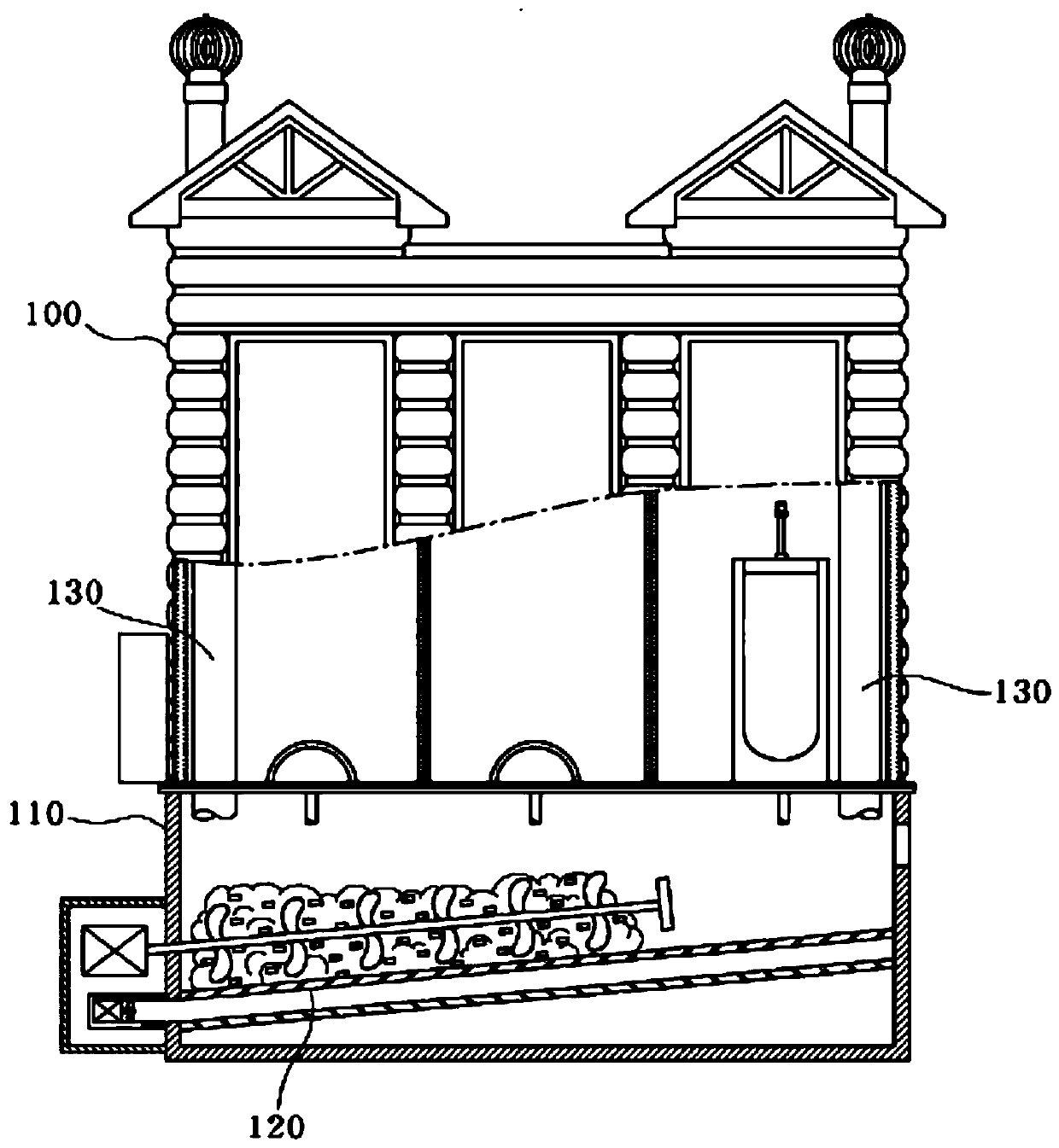 Excreta dehydration type toilet