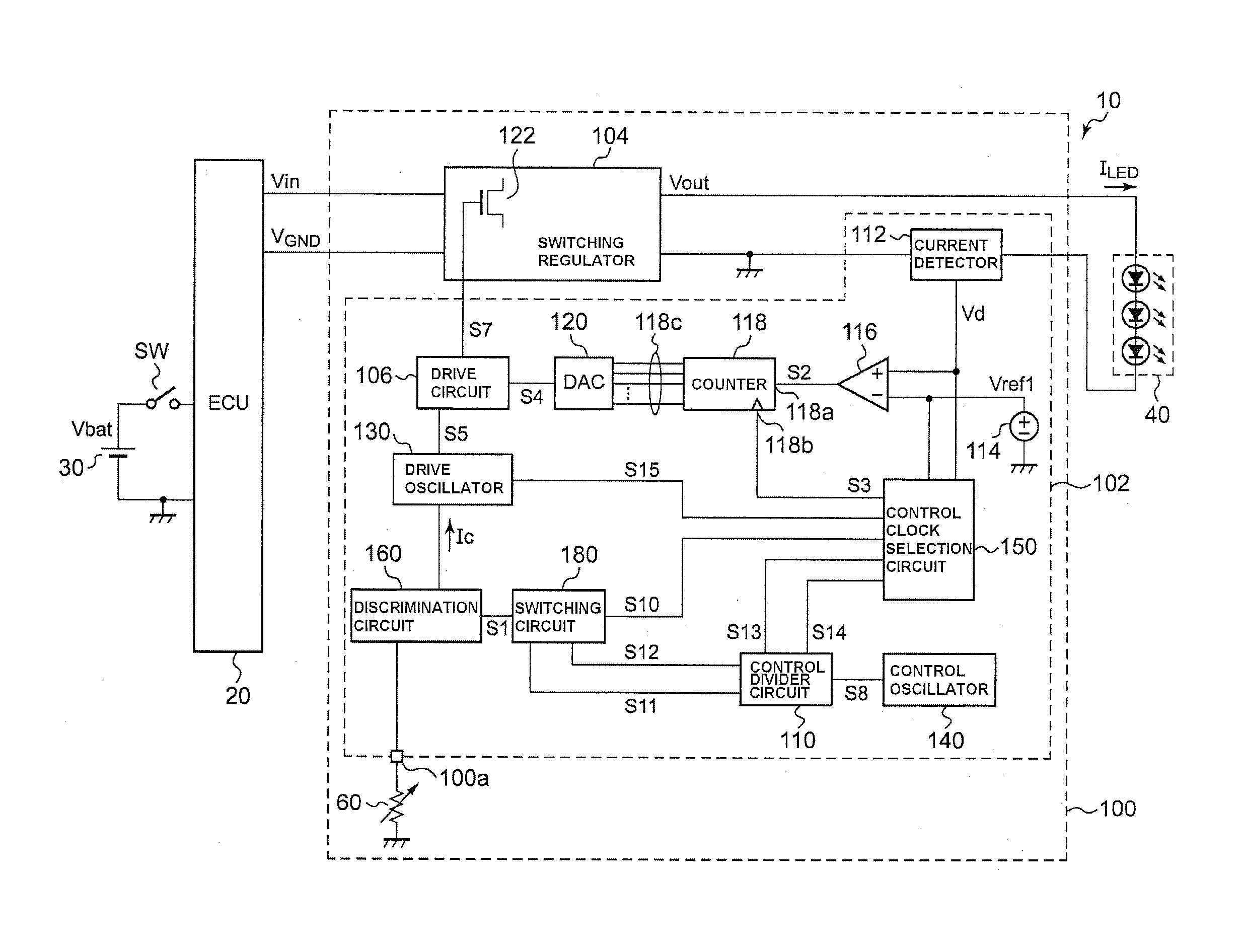 Semiconductor light source lighting circuit