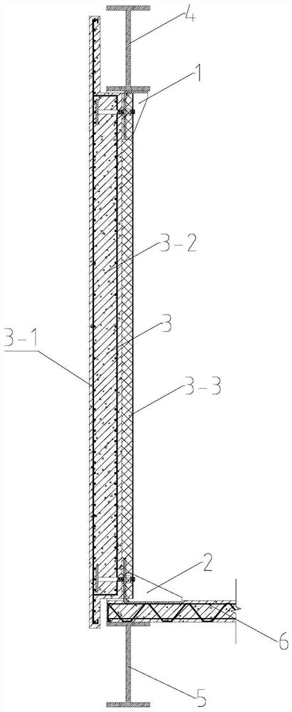Externally-hung connecting device for prefabricated wallboard installation and prefabricated wallboard installation method