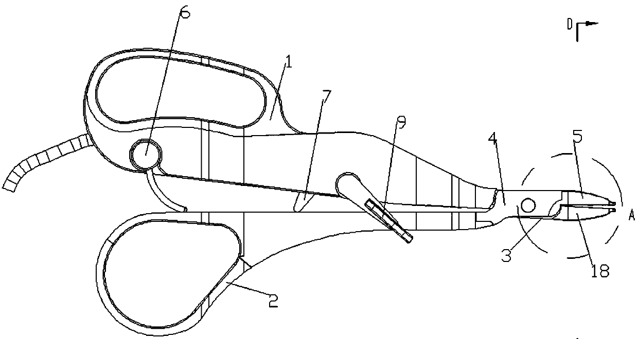 Multifunctional shear-type high-frequency electrotome capable of reducing heat damage