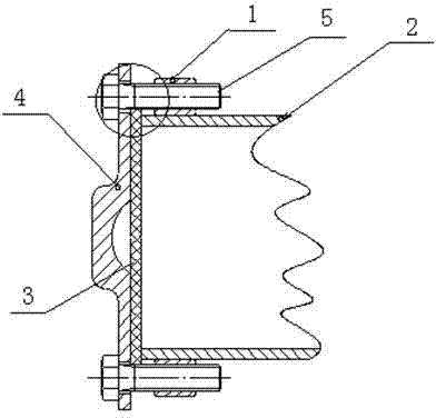 Transformer rectangular pipe opening blocking plate sealing structure and sealing method