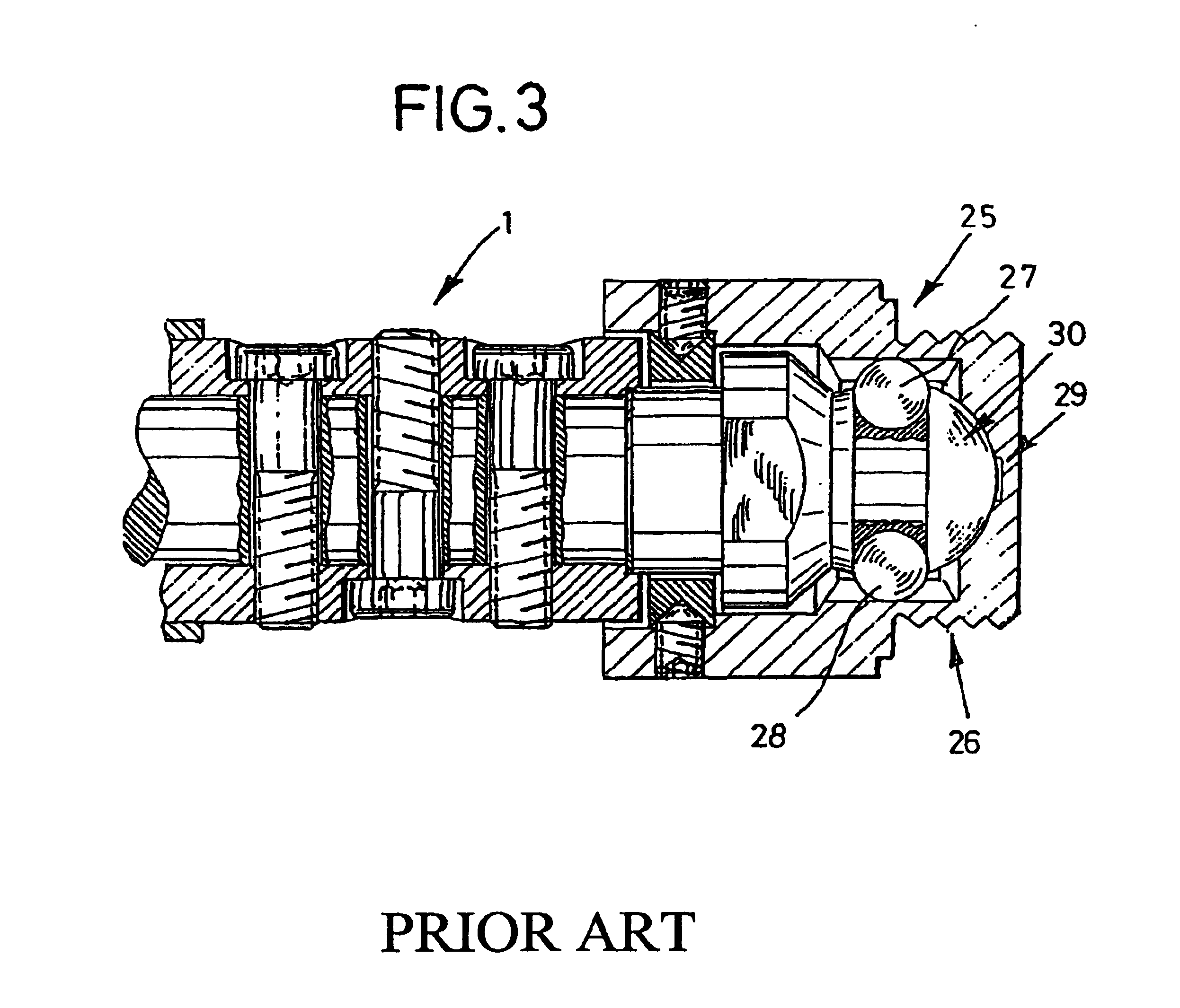 Assembly of a drive shaft with the cutting head hub of a submersible granulator