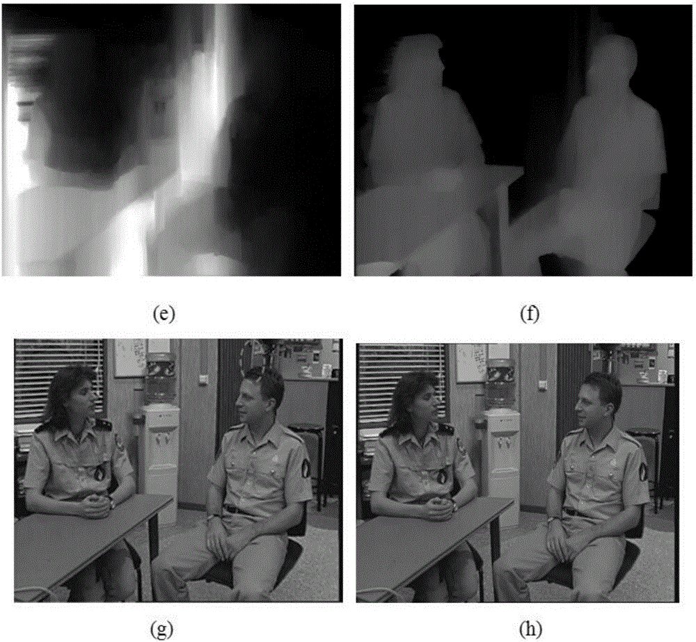 Depth image fusion method applicable for depth image-based rendering (DIBR) preprocessing process