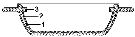 Method for quickly producing porcelain pot with different colors on inner surface and outer surface