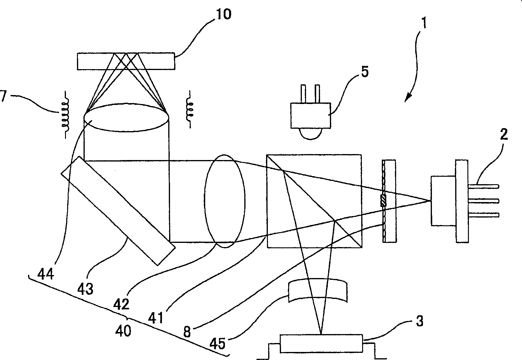 Diffraction element and optical disk device
